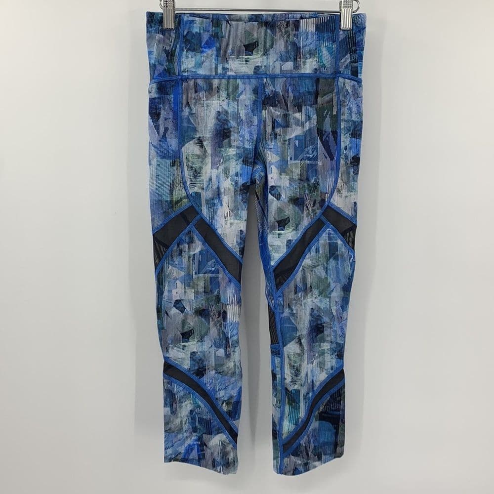 Lululemon On Pace Crop 21 Sun Dazed Multi Blue Sz‎ 6 - Thumbnail 2