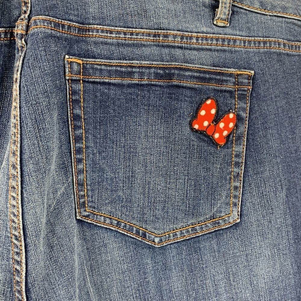 Disney Minnie Mouse Patches Plus Size‎ Jeans Sz 28R - Thumbnail 6