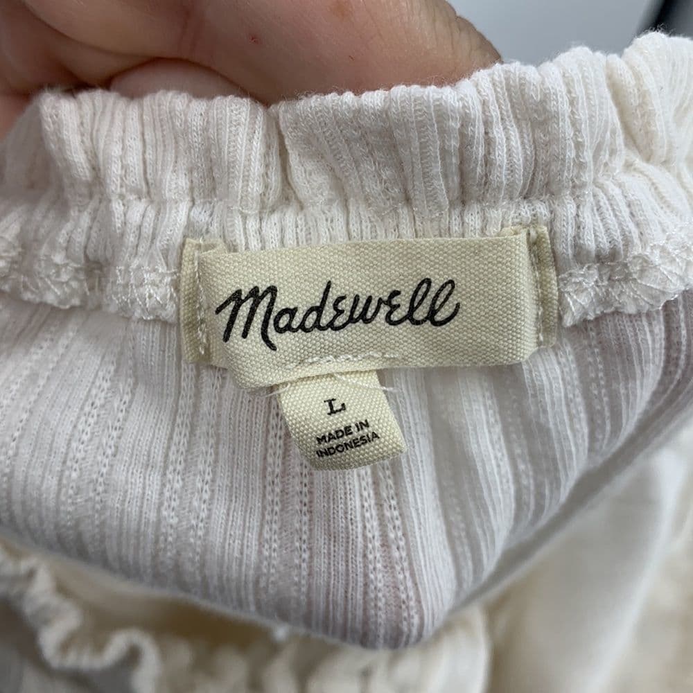 Madewell Off the Shoulder Top Sz‎ L - Thumbnail 4