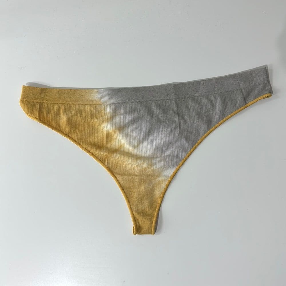 Bombas Tie-Dye Seamless Thong in Golden Clay Sz‎ L - Thumbnail 5