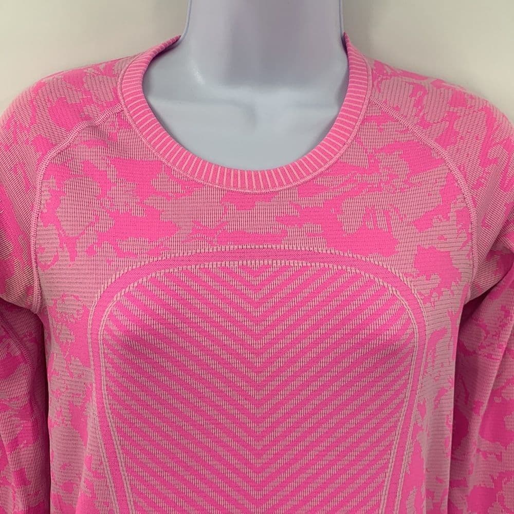 Lululemon Swiftly Tech Pink Color‎ Change Long Sleeve Sz 6 - Thumbnail 3