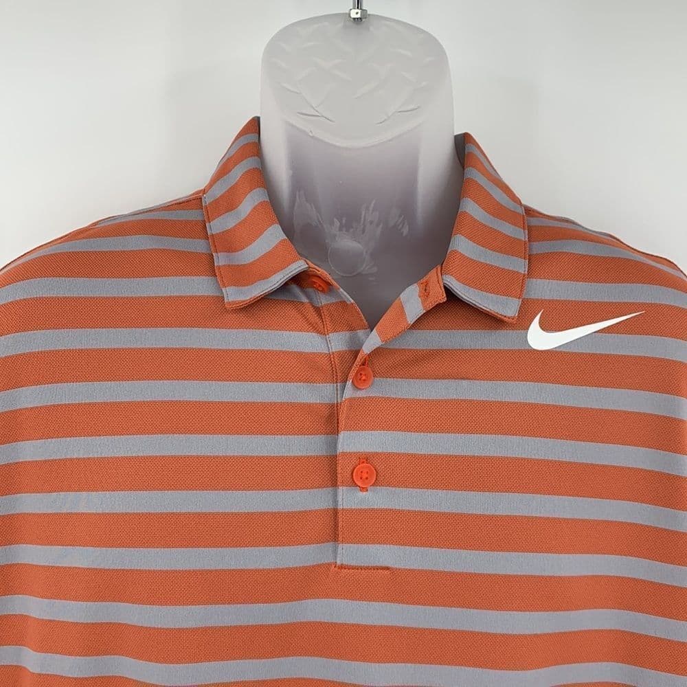 Nike Golf Standard Fit Striped Golf Polo NWT Sz M‎ - Thumbnail 2