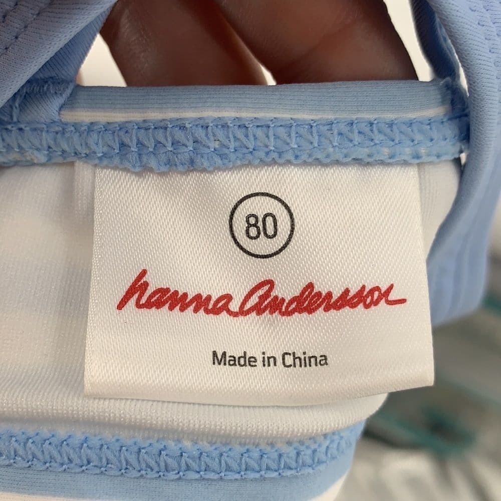 Hanna Andersson Blue/White Striped‎ Bikini Top Sz80 - Thumbnail 3
