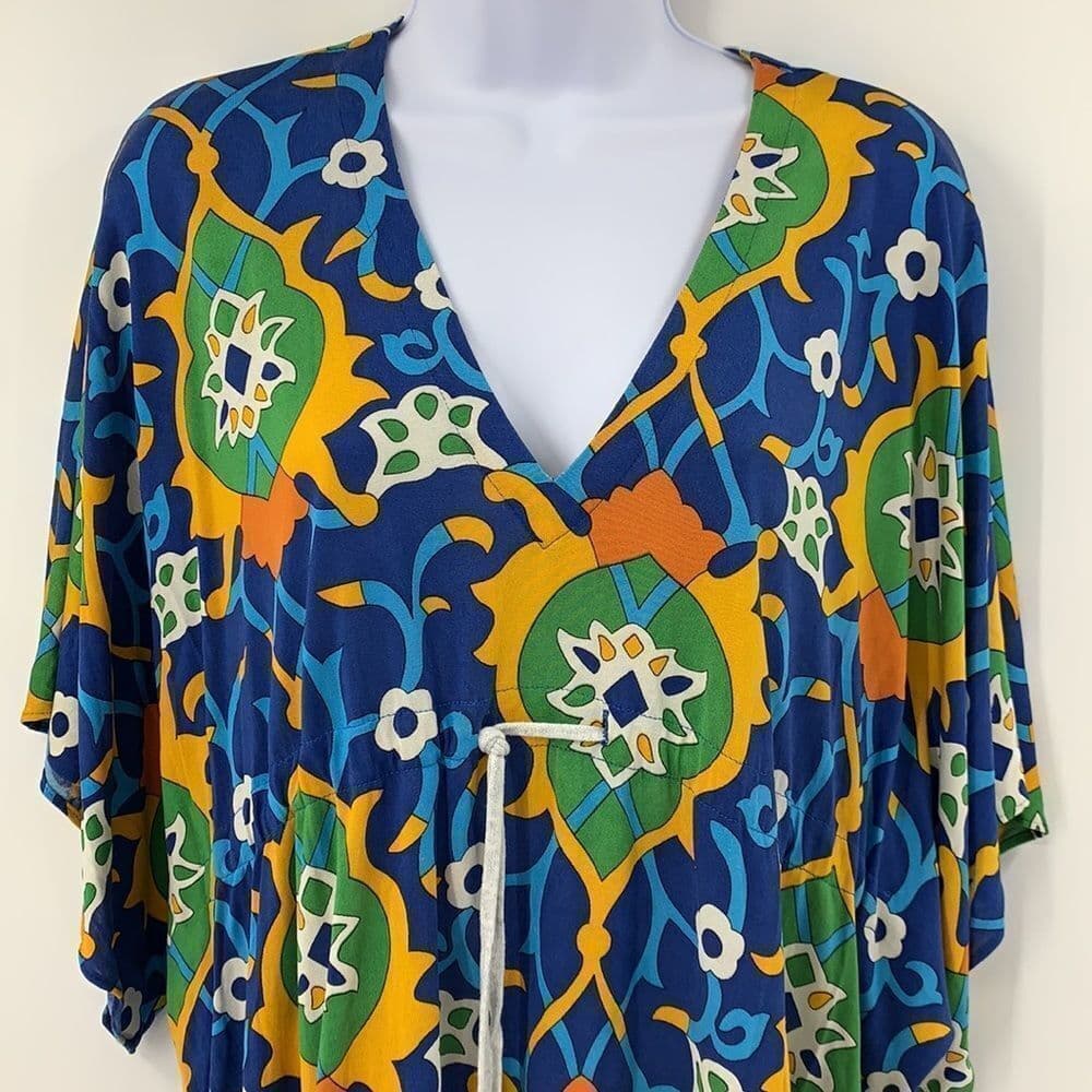 Nieves Lavi Kaftan‎ Swim Cover Up Sz XS - Thumbnail 2