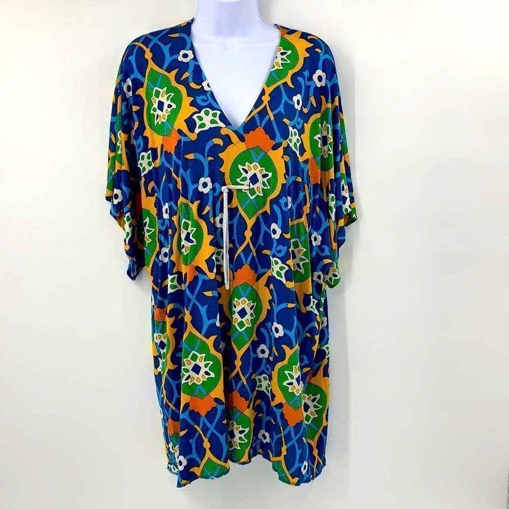 Nieves Lavi Kaftan Swim Cover Up Sz XS