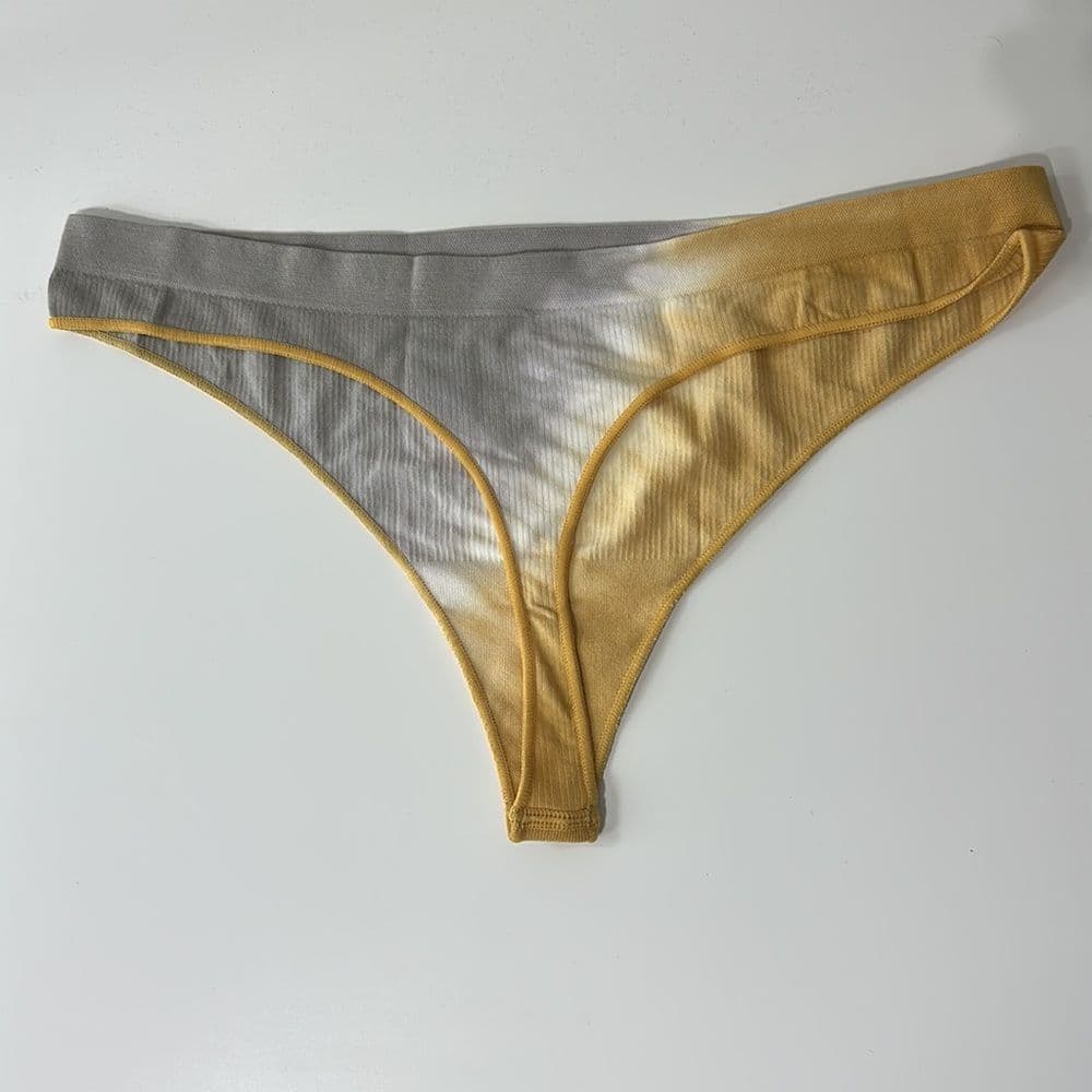 Bombas Tie-Dye Seamless Thong in Golden Clay Sz‎ L - Thumbnail 6