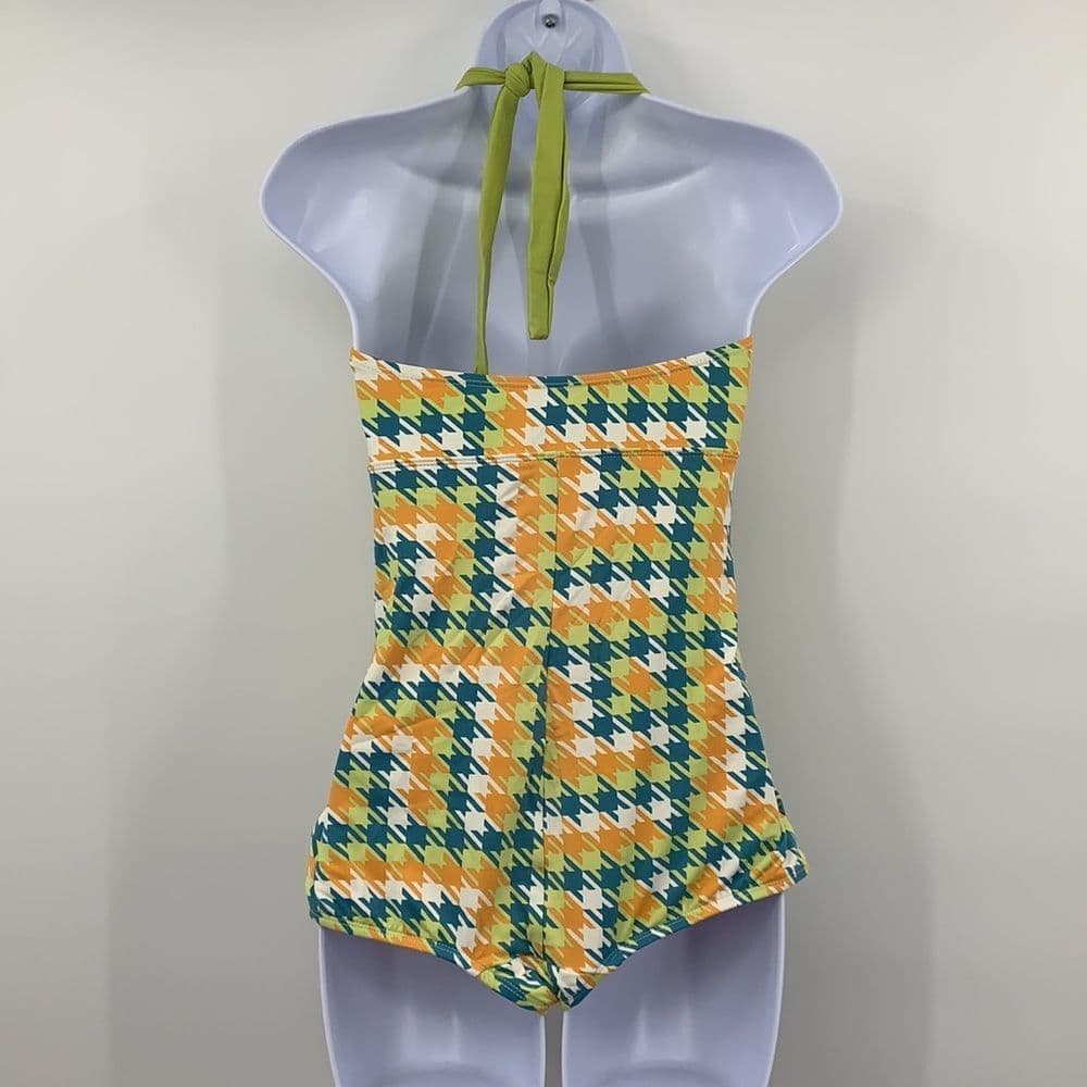 Popina One Piece Swimsuit Vintage Style‎ Sz Med - Thumbnail 5
