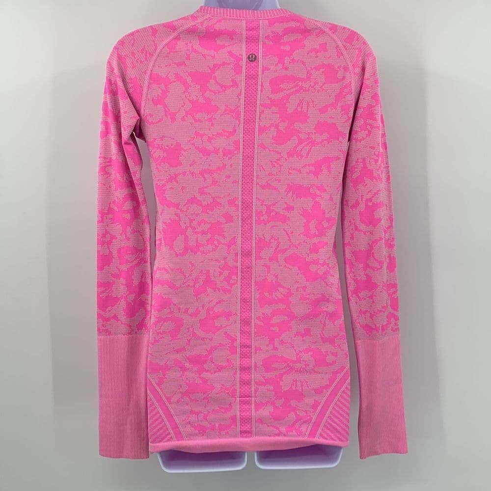 Lululemon Swiftly Tech Pink Color‎ Change Long Sleeve Sz 6 - Thumbnail 4