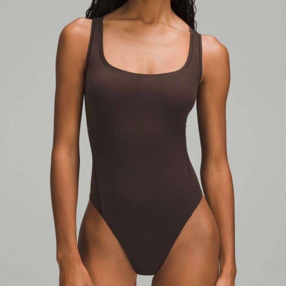 Lululemon Nulu Square Neck‎ Sleeveless Bodysuit in French Press NWT Sz XL - Thumbnail 8
