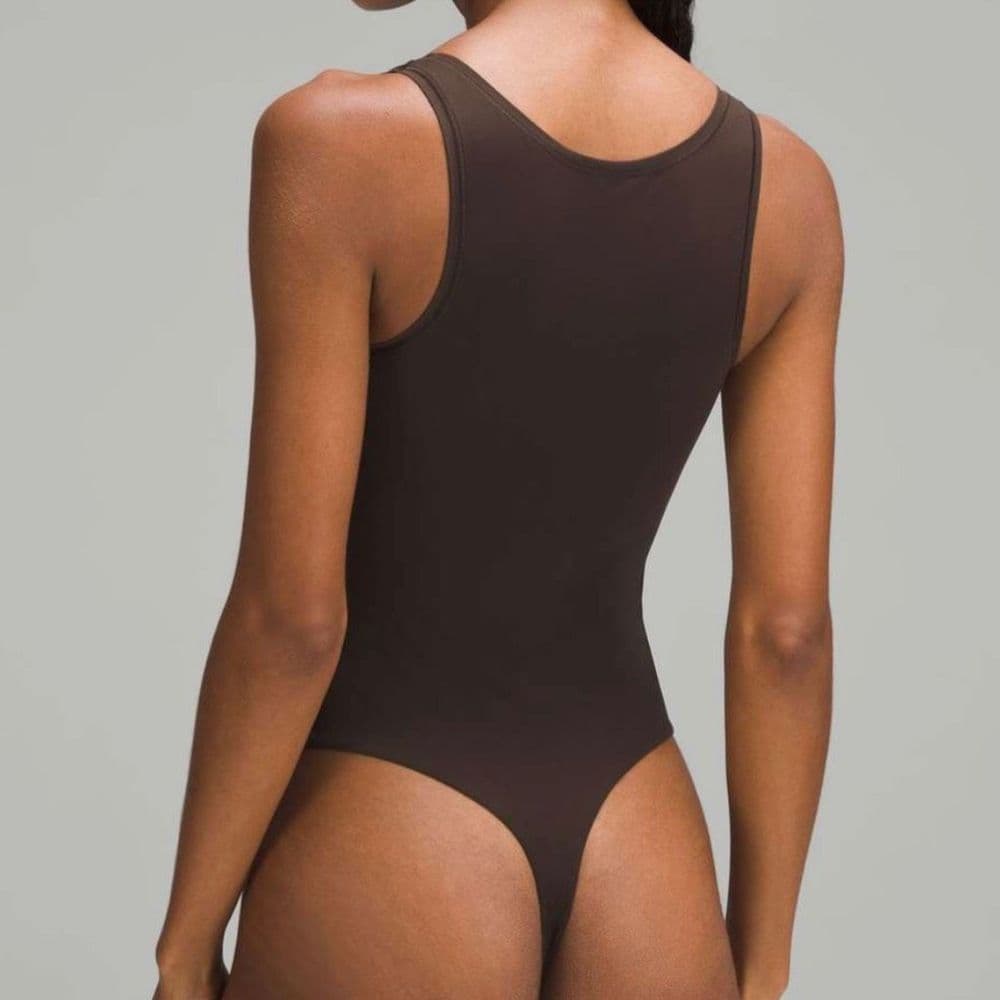 Lululemon Nulu Square Neck‎ Sleeveless Bodysuit in French Press NWT Sz XL - Thumbnail 9