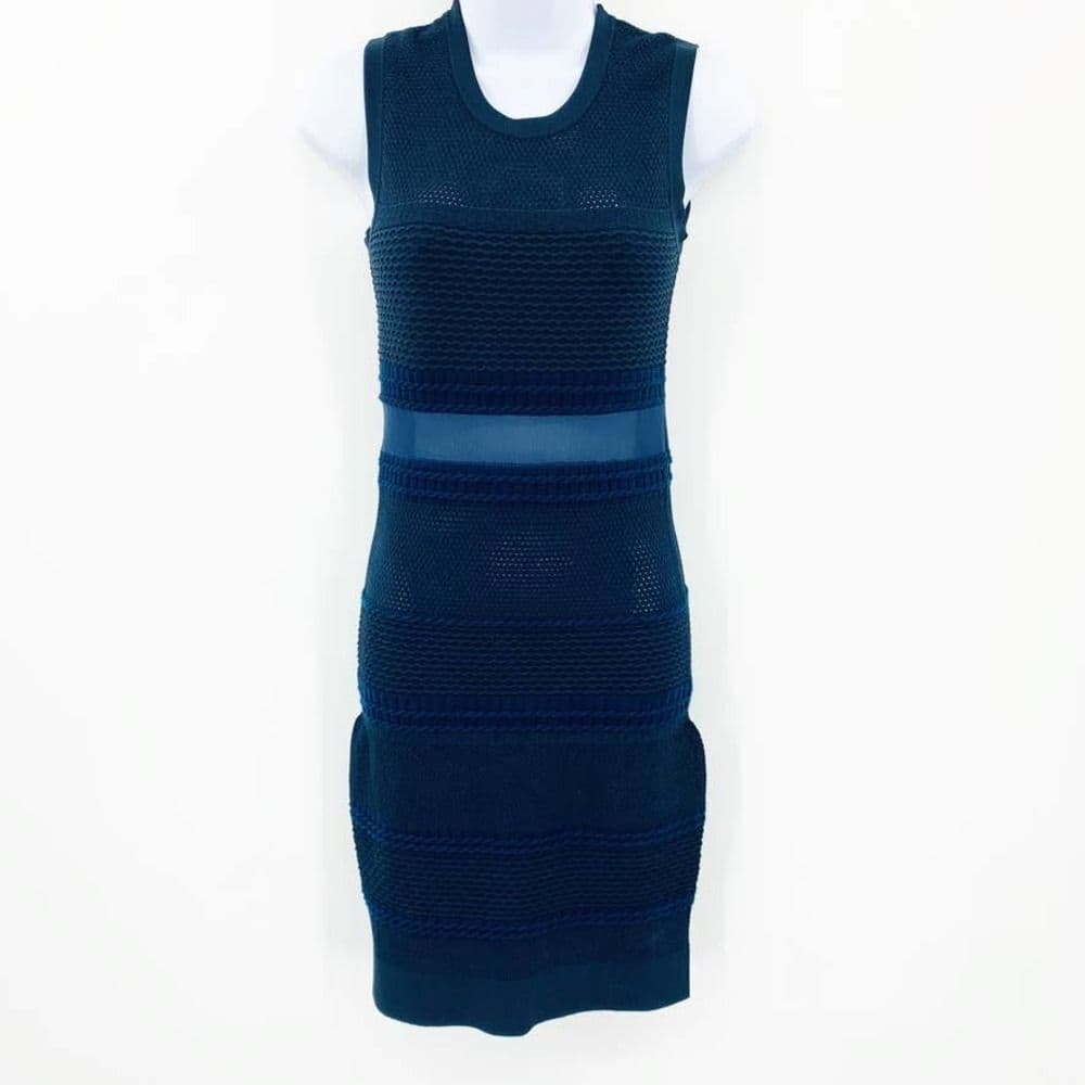Rag & Bone Navy Mesh Dress‎ Sz XS - Thumbnail 2