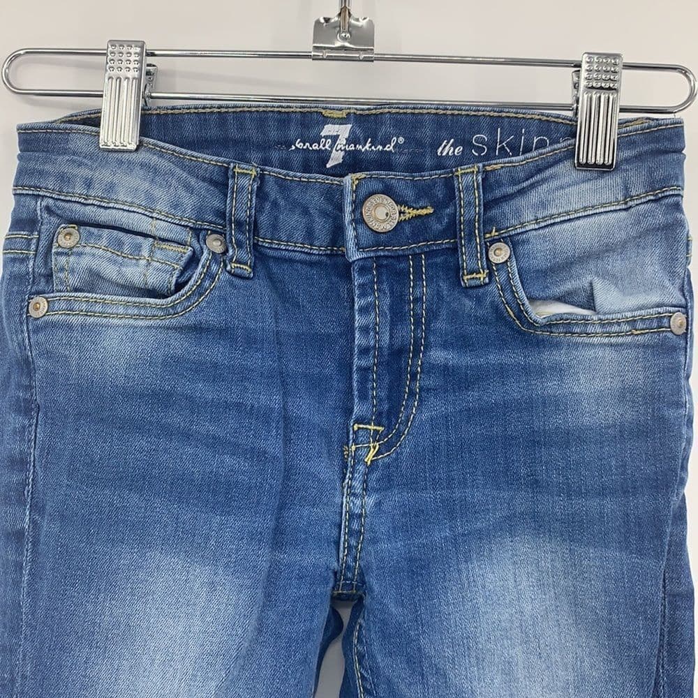 7 For All Mankind Girls The Skinny Jeans Sz 7‎ - Thumbnail 4