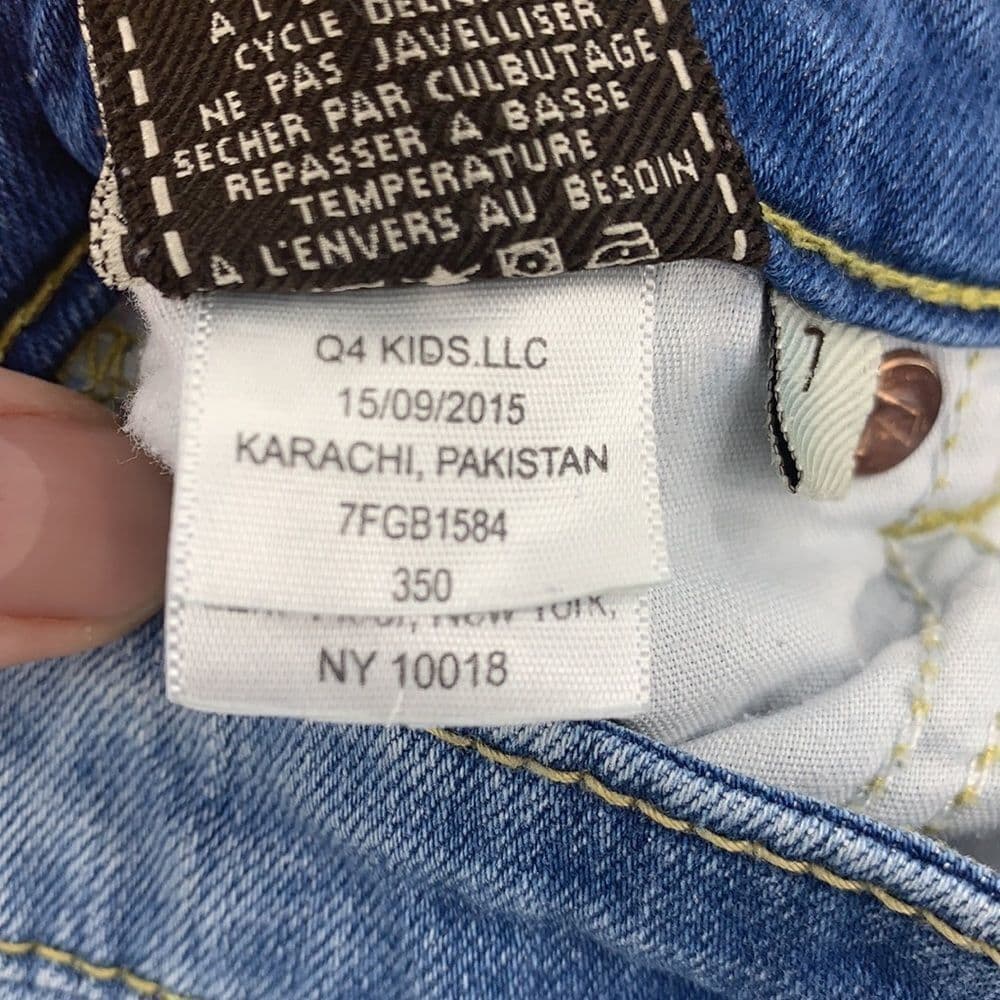 7 For All Mankind Girls The Skinny Jeans Sz 7‎ - Thumbnail 9