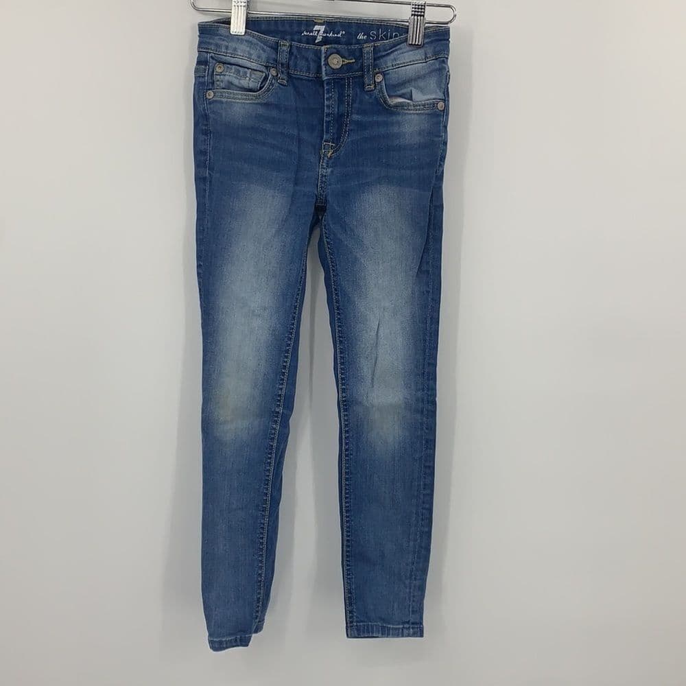 7 For All Mankind Girls The Skinny Jeans Sz 7‎ - Thumbnail 3