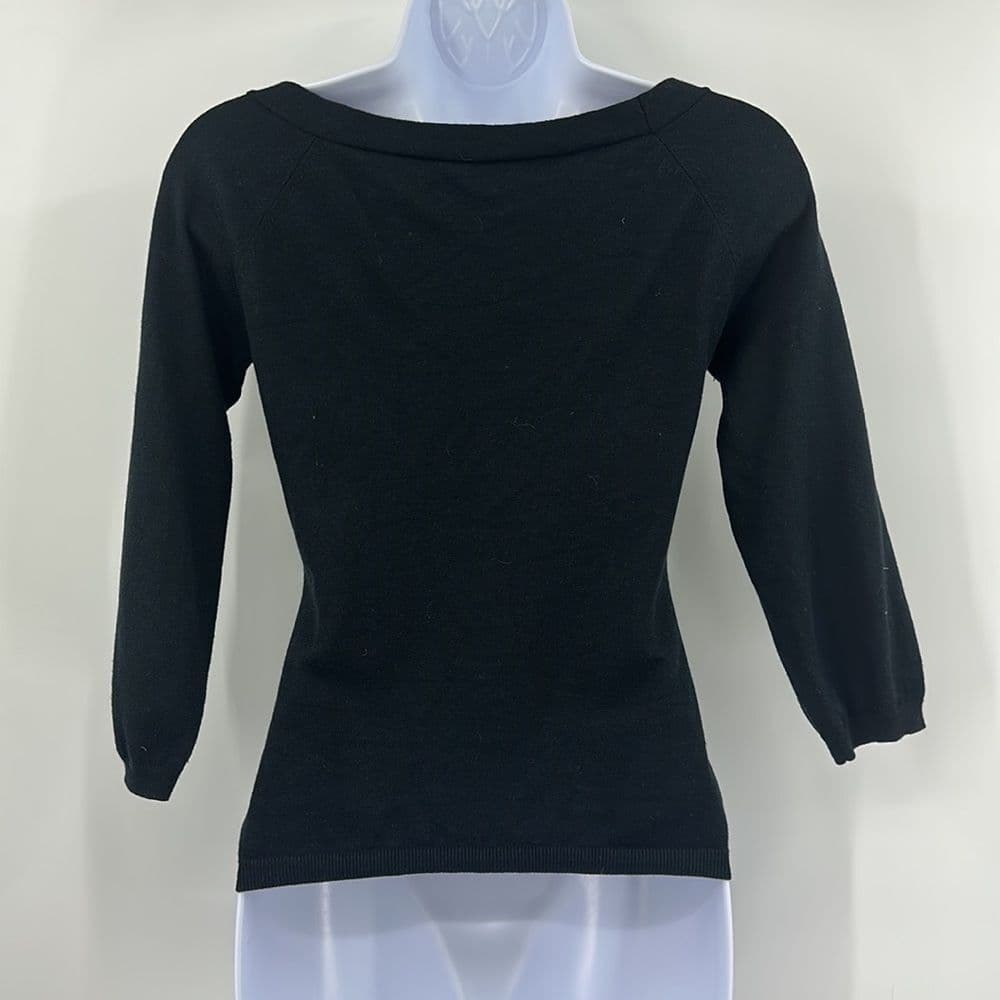 Bruno Manetti Black‎ Scoop Neck Sweater Sz 40 (Small) - Thumbnail 3