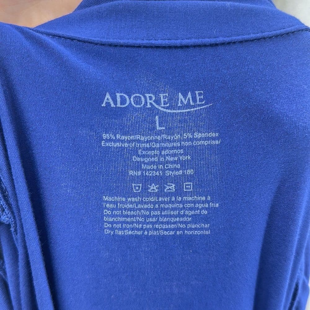 Adore Me Button Up PJ Top ONLY Size Large‎ - Thumbnail 3