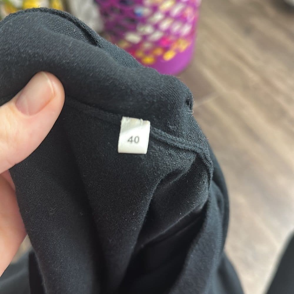 Bruno Manetti Black‎ Scoop Neck Sweater Sz 40 (Small) - Thumbnail 6