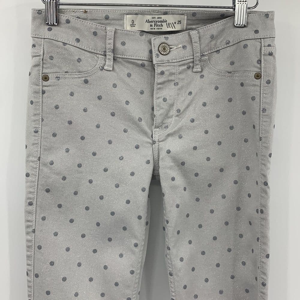 Abercrombie & Fitch Metallic Dot Skinny‎ Jeans Sz 25 - Thumbnail 2