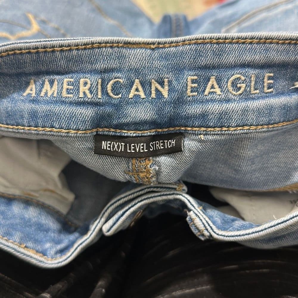 American Eagle Hi-Rise Jegging Crop Distressed Sz‎ 6 Reg - Thumbnail 7
