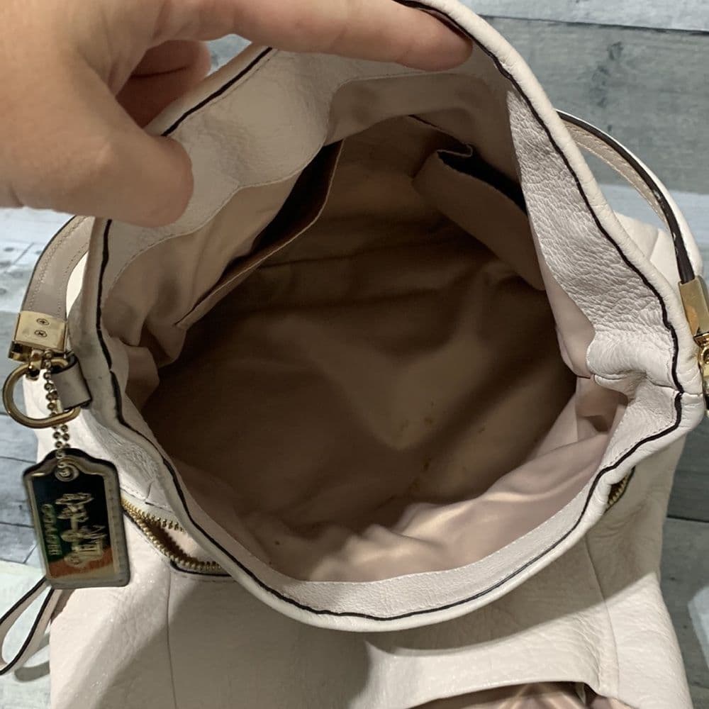Coach‎ Madison Leather Phoebe Satchel Cream - Thumbnail 9
