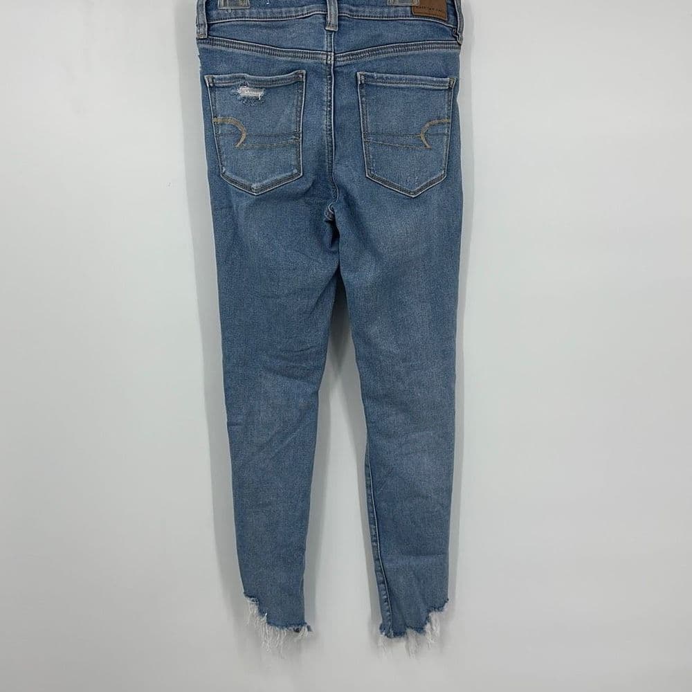 American Eagle Hi-Rise Jegging Crop Distressed Sz‎ 6 Reg - Thumbnail 2