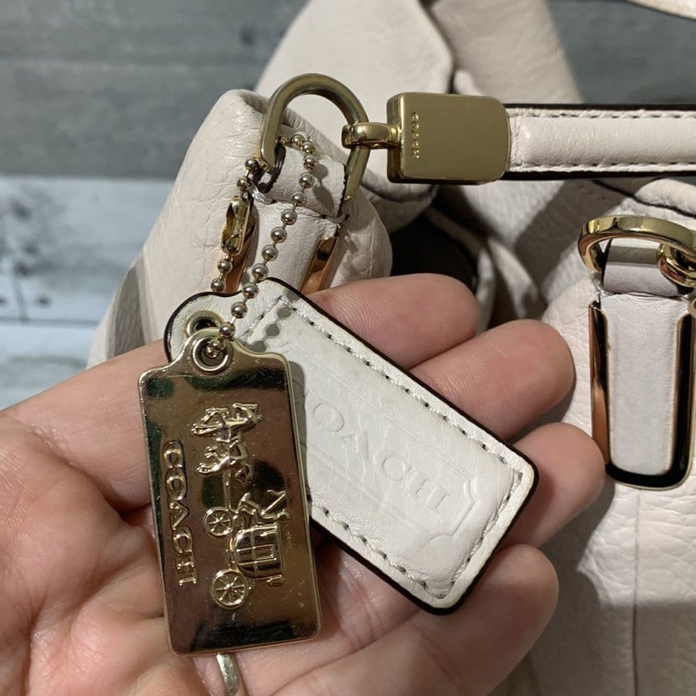 Coach‎ Madison Leather Phoebe Satchel Cream - Thumbnail 6