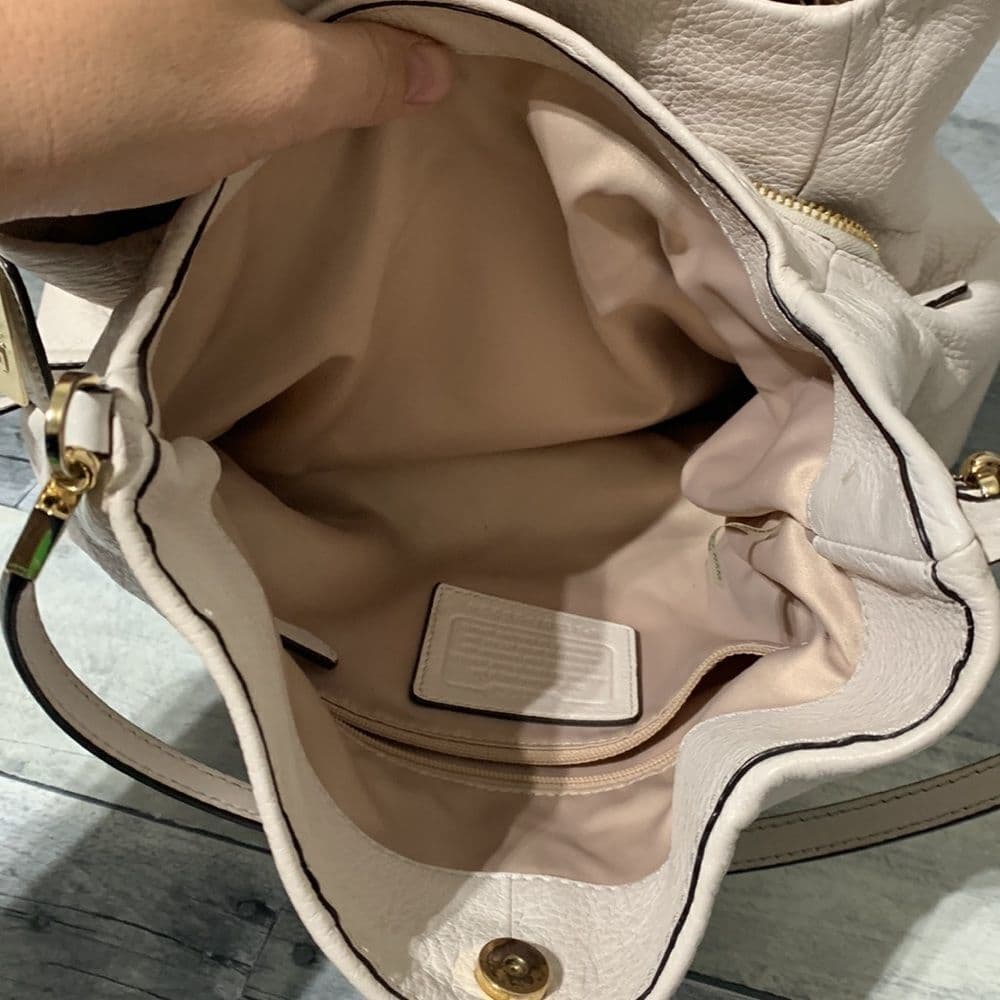 Coach‎ Madison Leather Phoebe Satchel Cream - Thumbnail 11