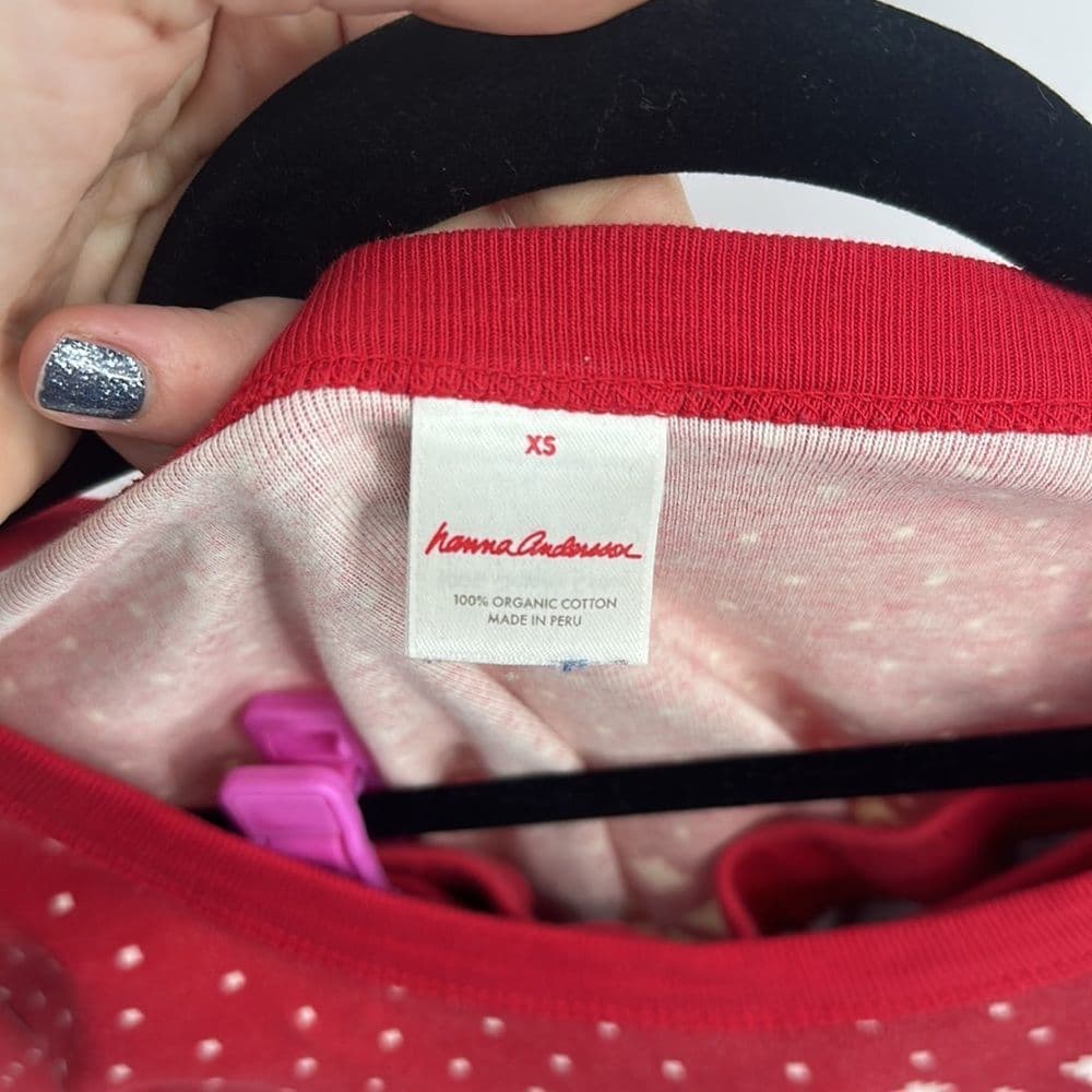 Hanna Andersson Heritage Fairisle In Red 2pc Long‎ John Set in Sz XS - Thumbnail 5