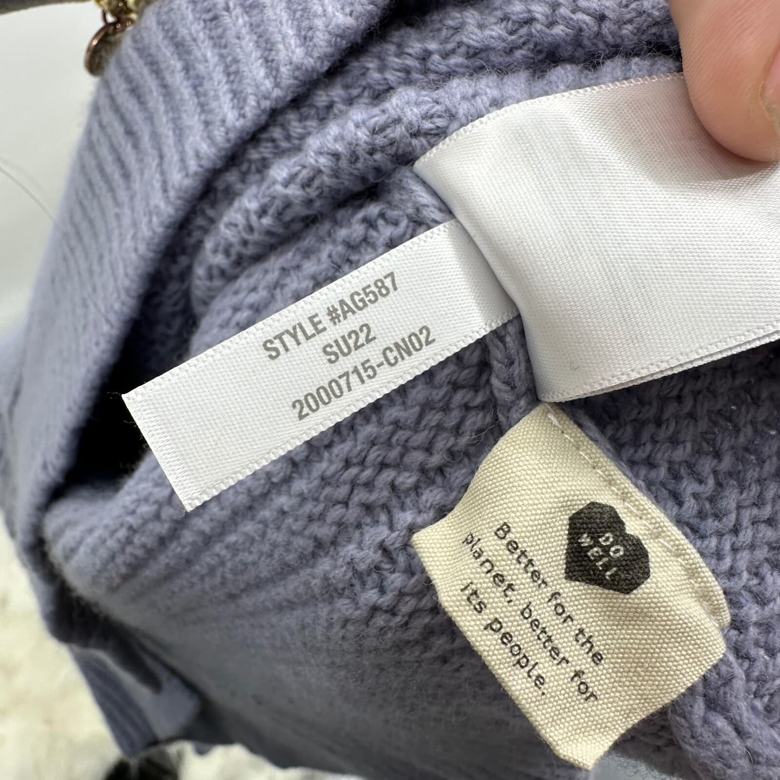 Madewell Knit Ruffle Sweater Purple Sz Medium - Thumbnail 8