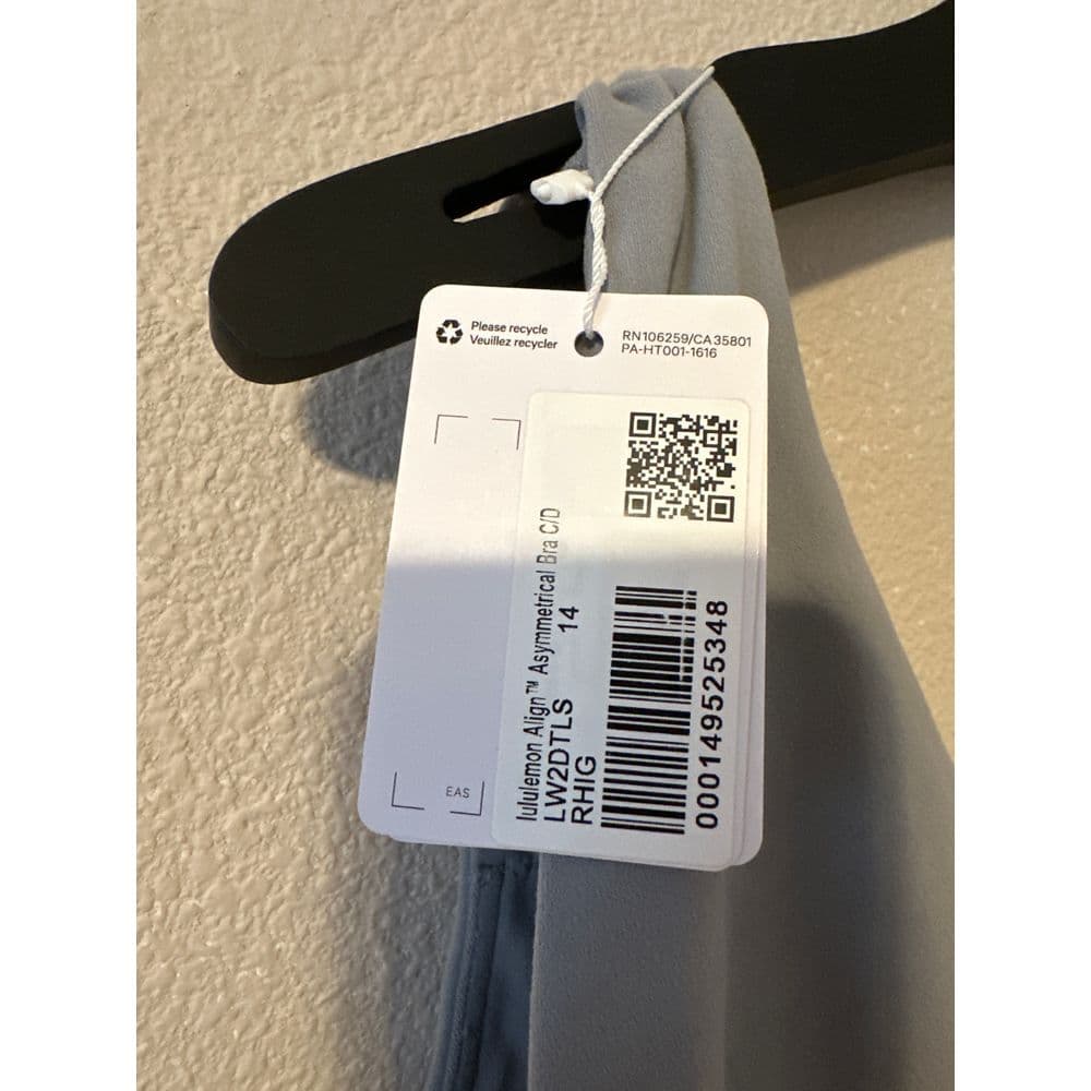 Lululemon Align Asymmetrical Sports Bra Gray Athletic Workout Yoga Training 14 - Thumbnail 6