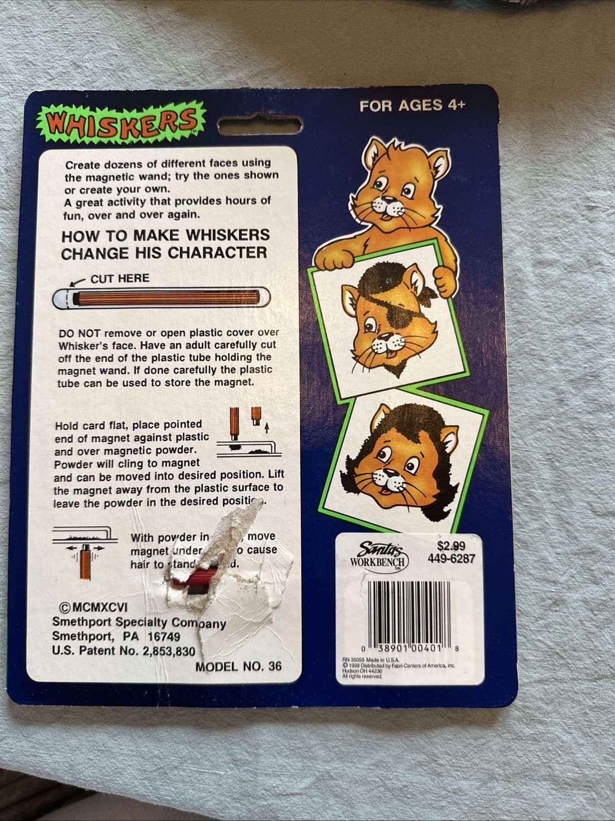 Lot of 2 Vintage Smethport Magnet Games Wooly Willy & Magnetic Whiskers 1999 - Thumbnail 9