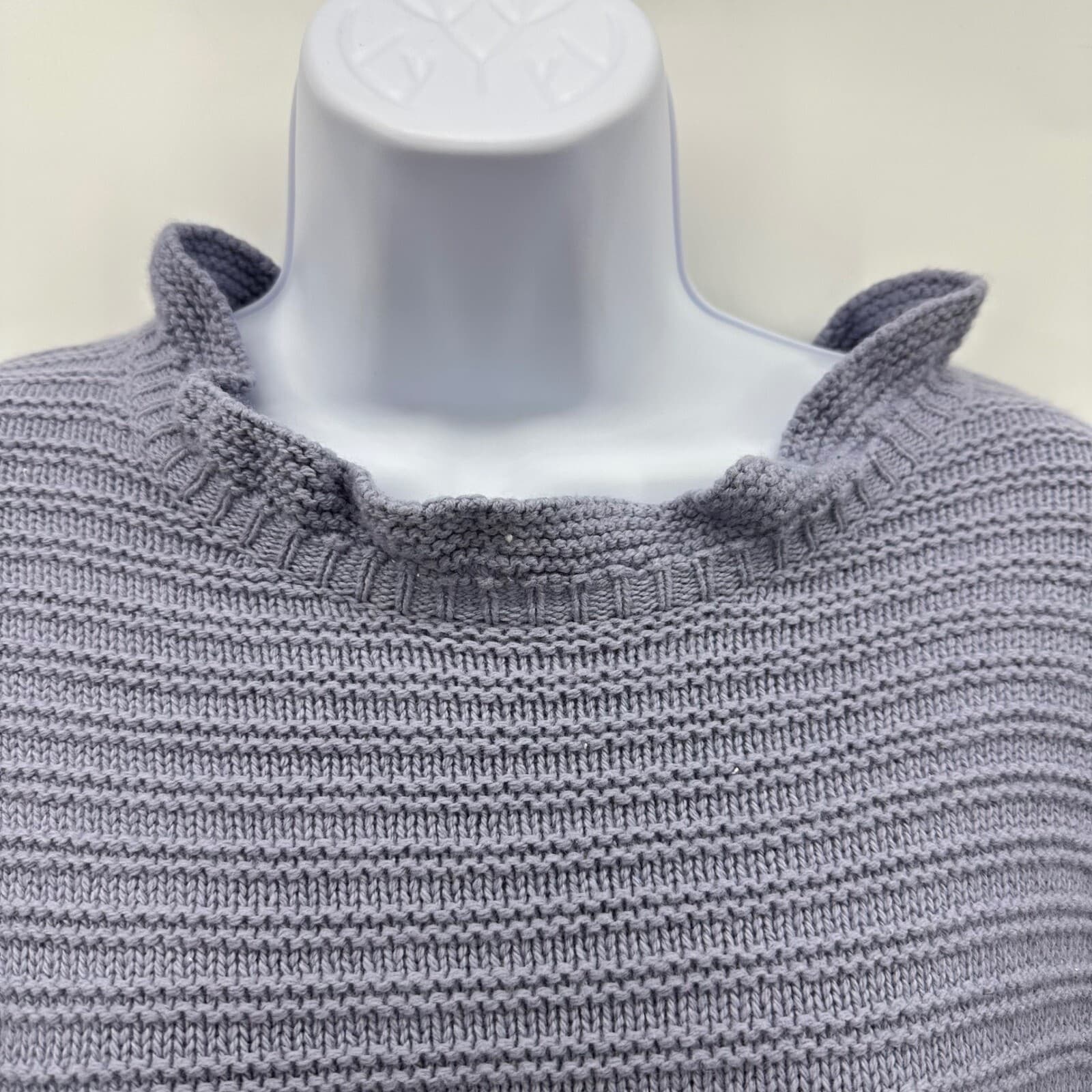 Madewell Knit Ruffle Sweater Purple Sz Medium - Thumbnail 2