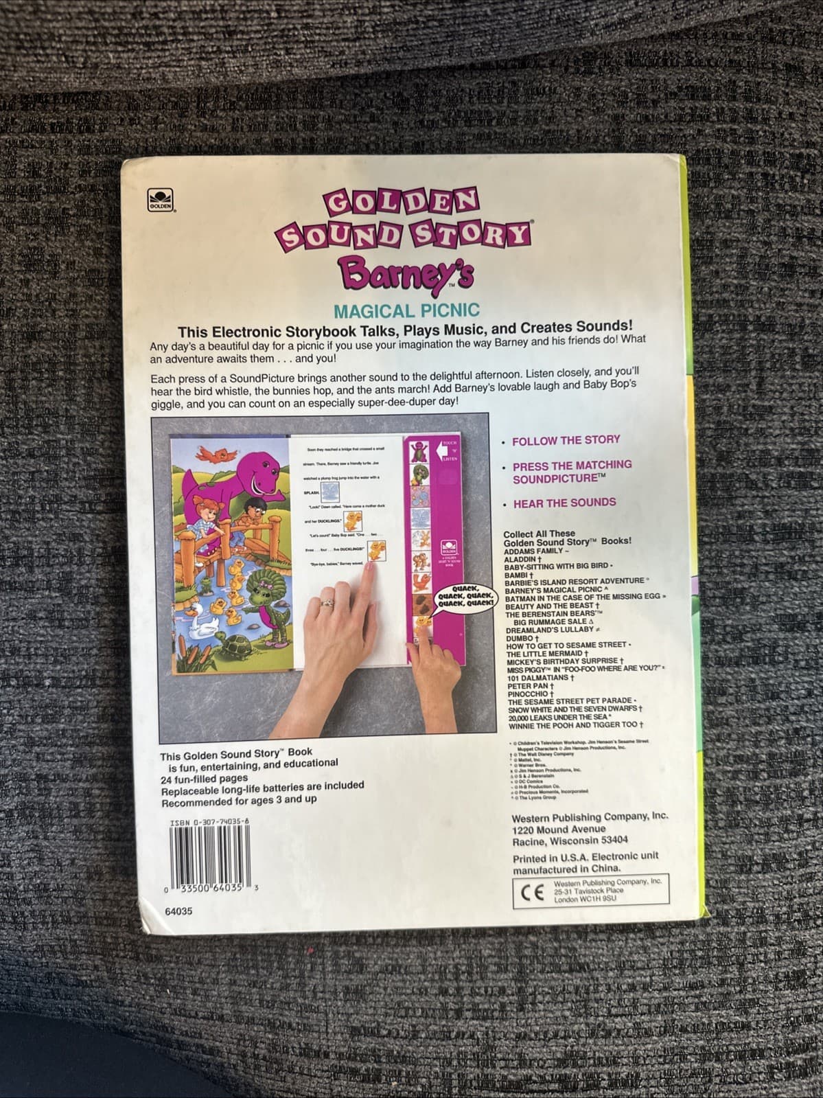 Golden Sound Story BARNEY'S MAGICAL PICNIC Golden Sound Story Book Works! - Thumbnail 2