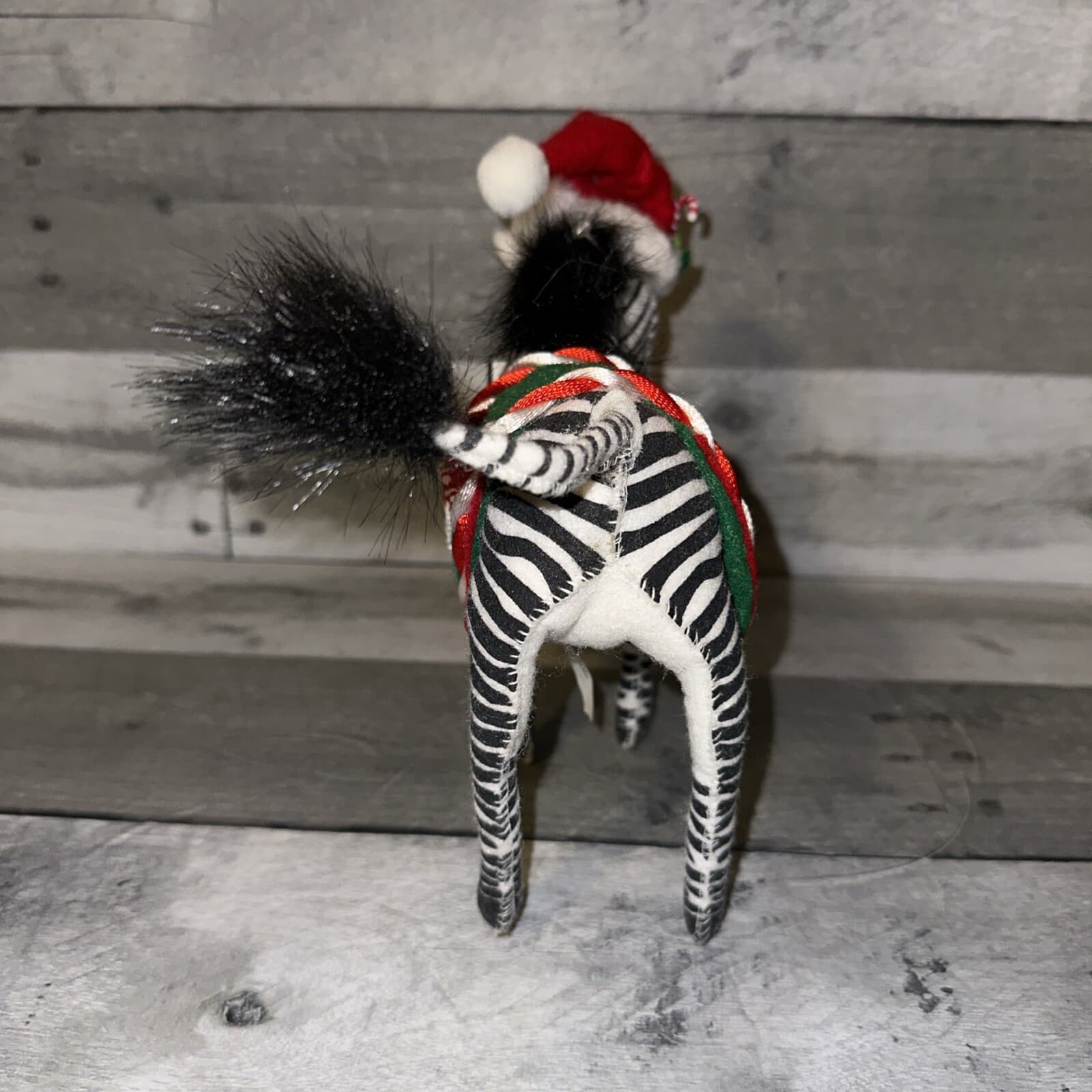 Annalee 7" Zebra Candycane Candy Cane Zoo Animal 808607 Christmas 2007 - Thumbnail 5