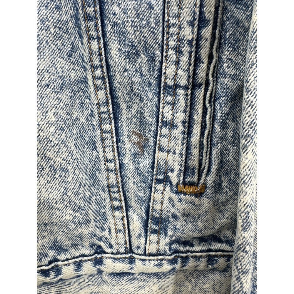 Vintage Levi's Acid Wash Denim Jacket with Metallica Back Patch Sz L - Thumbnail 5