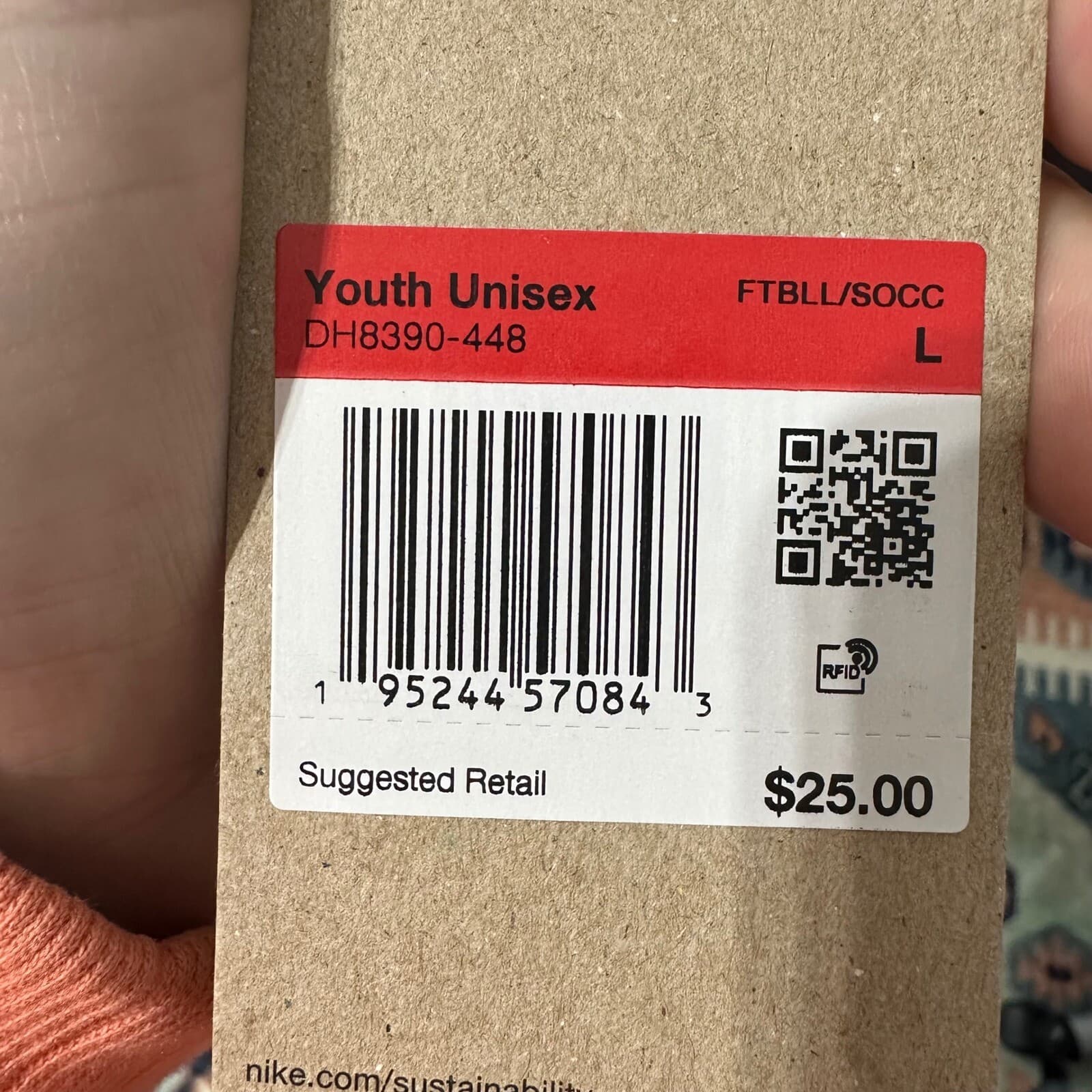 Nike Youth Unisex Jersey Tee Sz L - Thumbnail 4