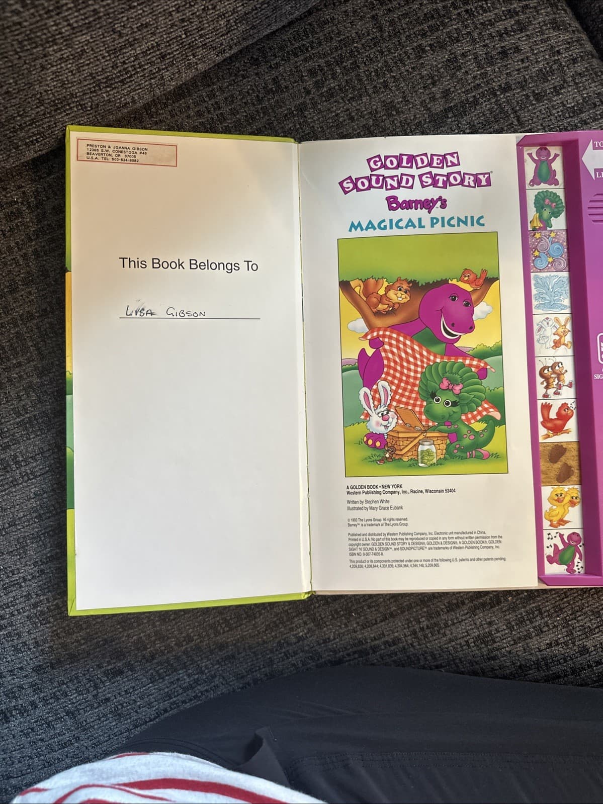 Golden Sound Story BARNEY'S MAGICAL PICNIC Golden Sound Story Book Works! - Thumbnail 5