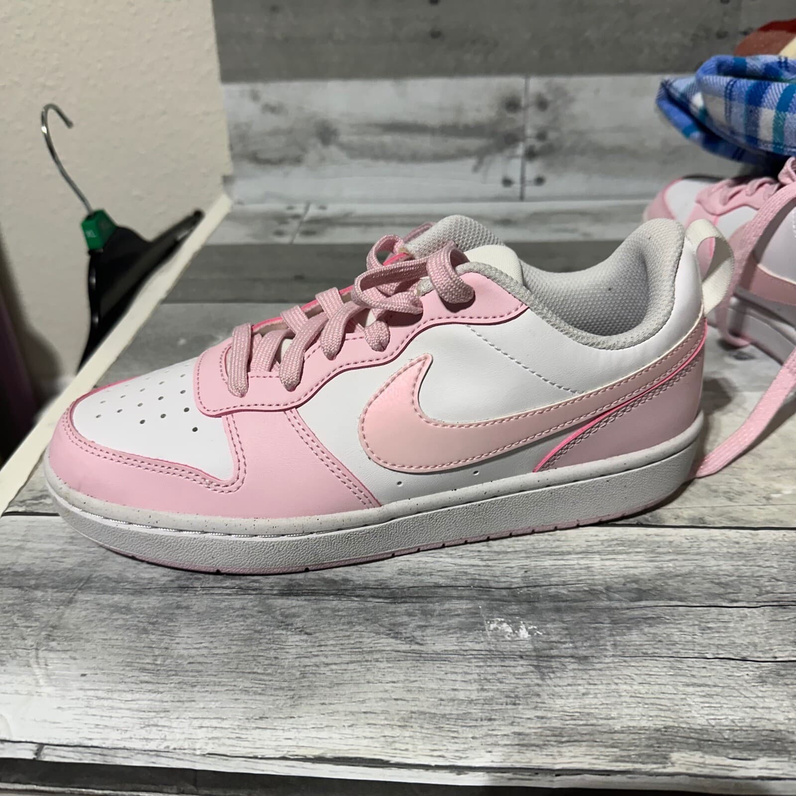 Nike Court Borough Low Recraft GS Pink Foam White DV5456-105 Size 5.5Y - Thumbnail 13