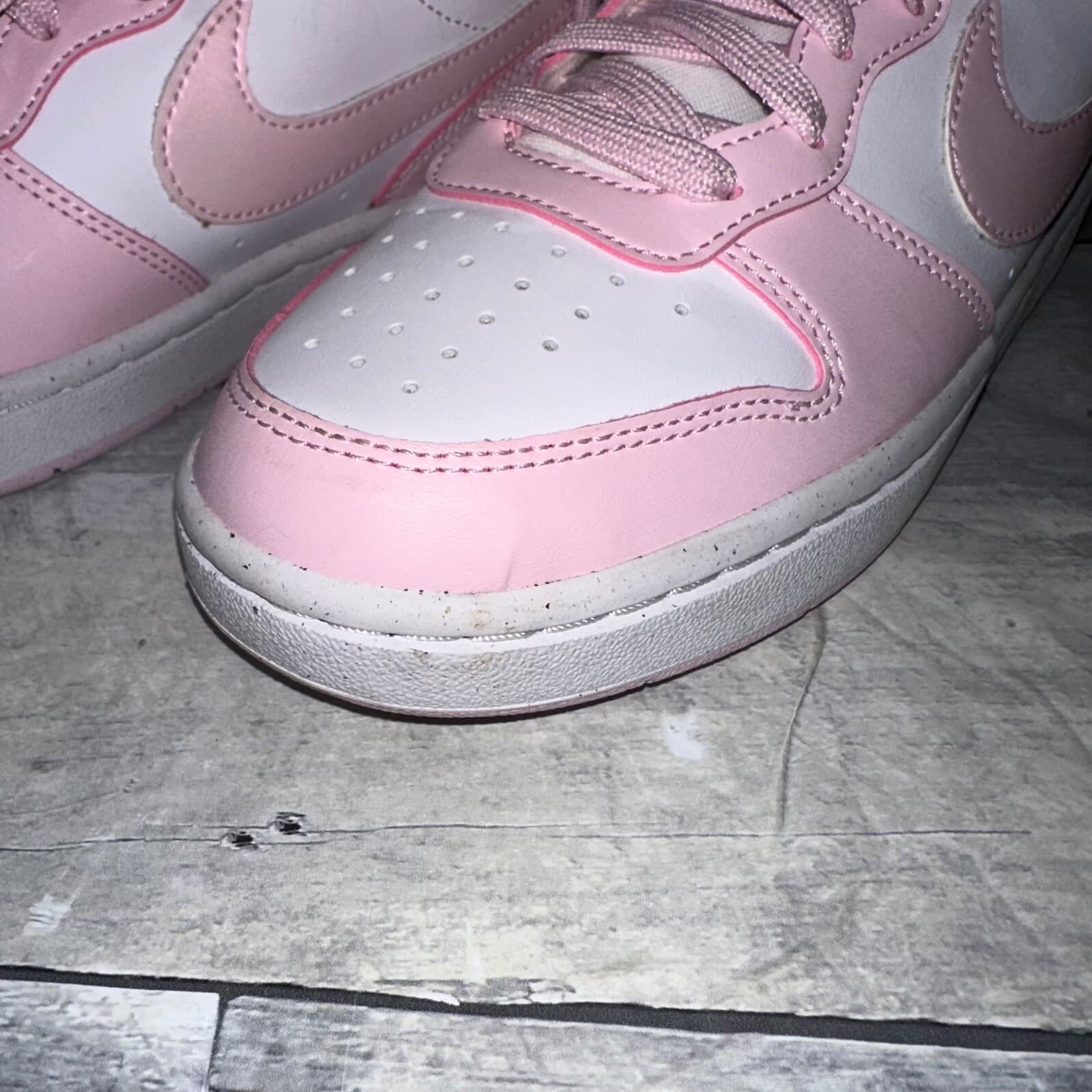 Nike Court Borough Low Recraft GS Pink Foam White DV5456-105 Size 5.5Y - Thumbnail 12
