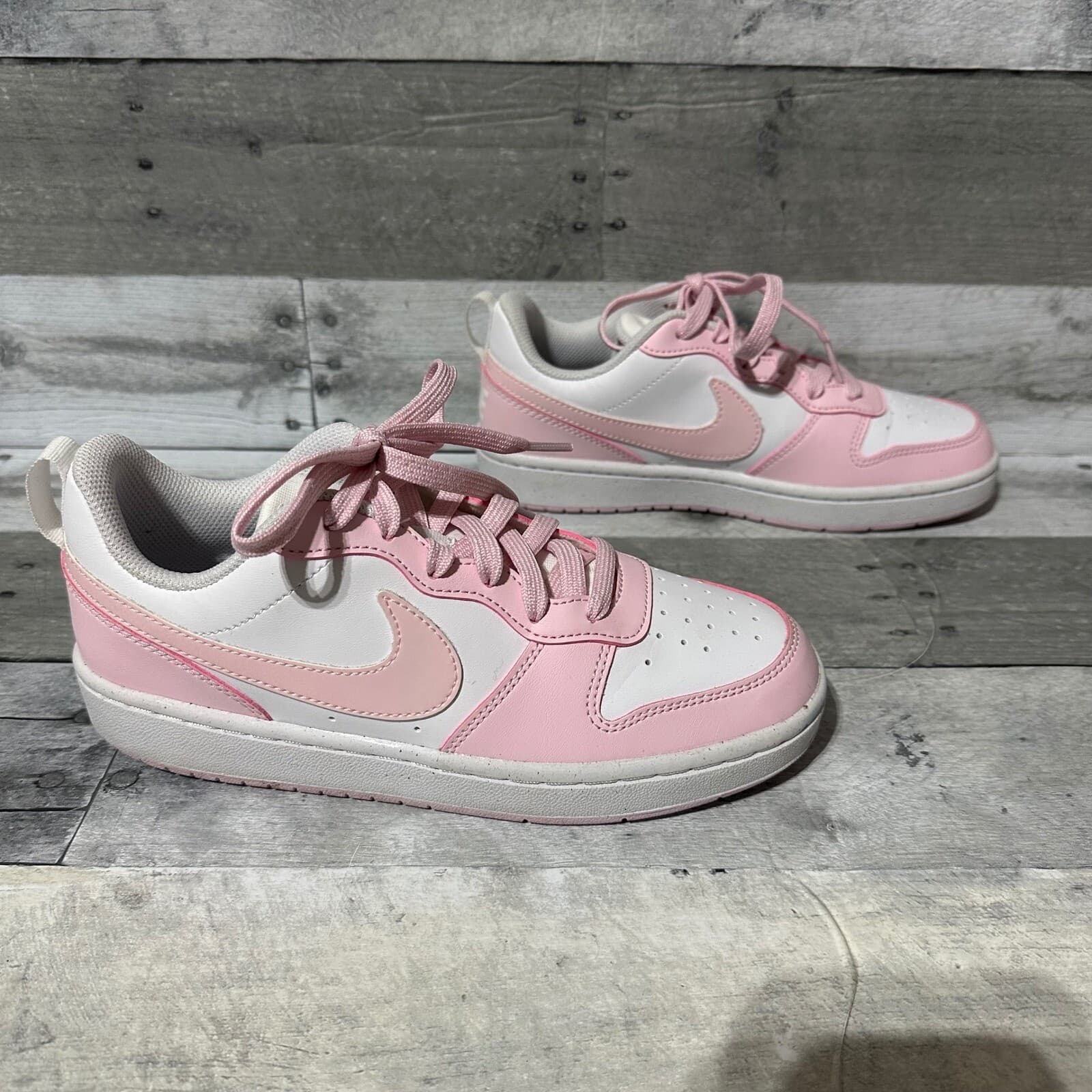 Nike Court Borough Low Recraft GS Pink Foam White DV5456-105 Size 5.5Y - Thumbnail 3