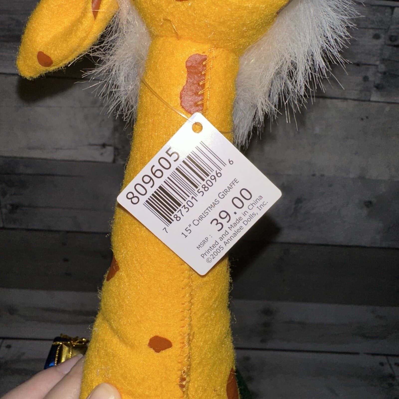 ANNALEE 2005 15" CHRISTMAS GIRAFFE WITH GIFTS! 809605 LARGE & COLORFUL! - Thumbnail 8