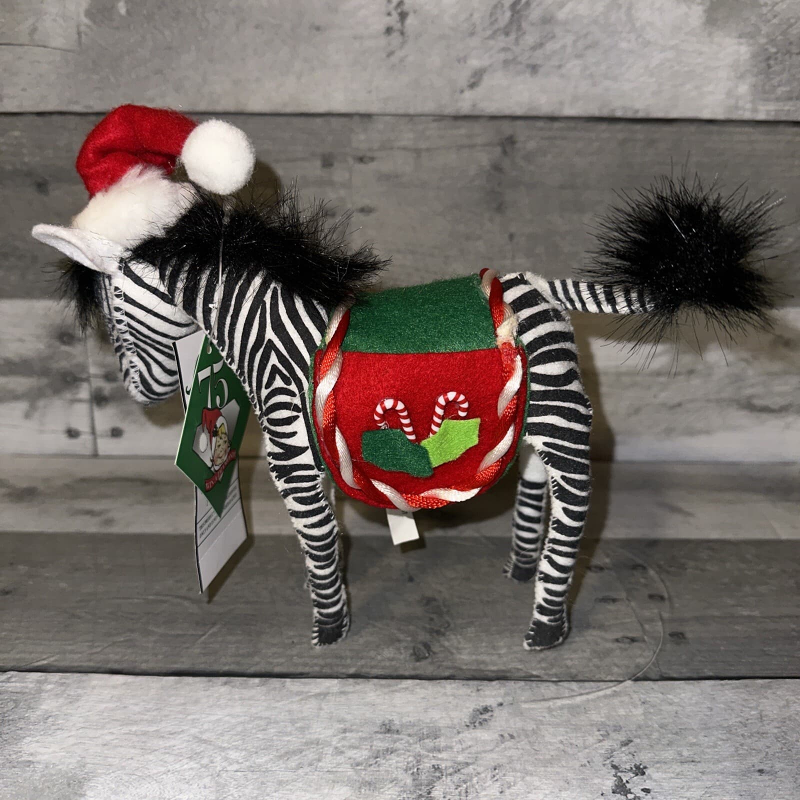 Annalee 7" Zebra Candycane Candy Cane Zoo Animal 808607 Christmas 2007 - Thumbnail 4
