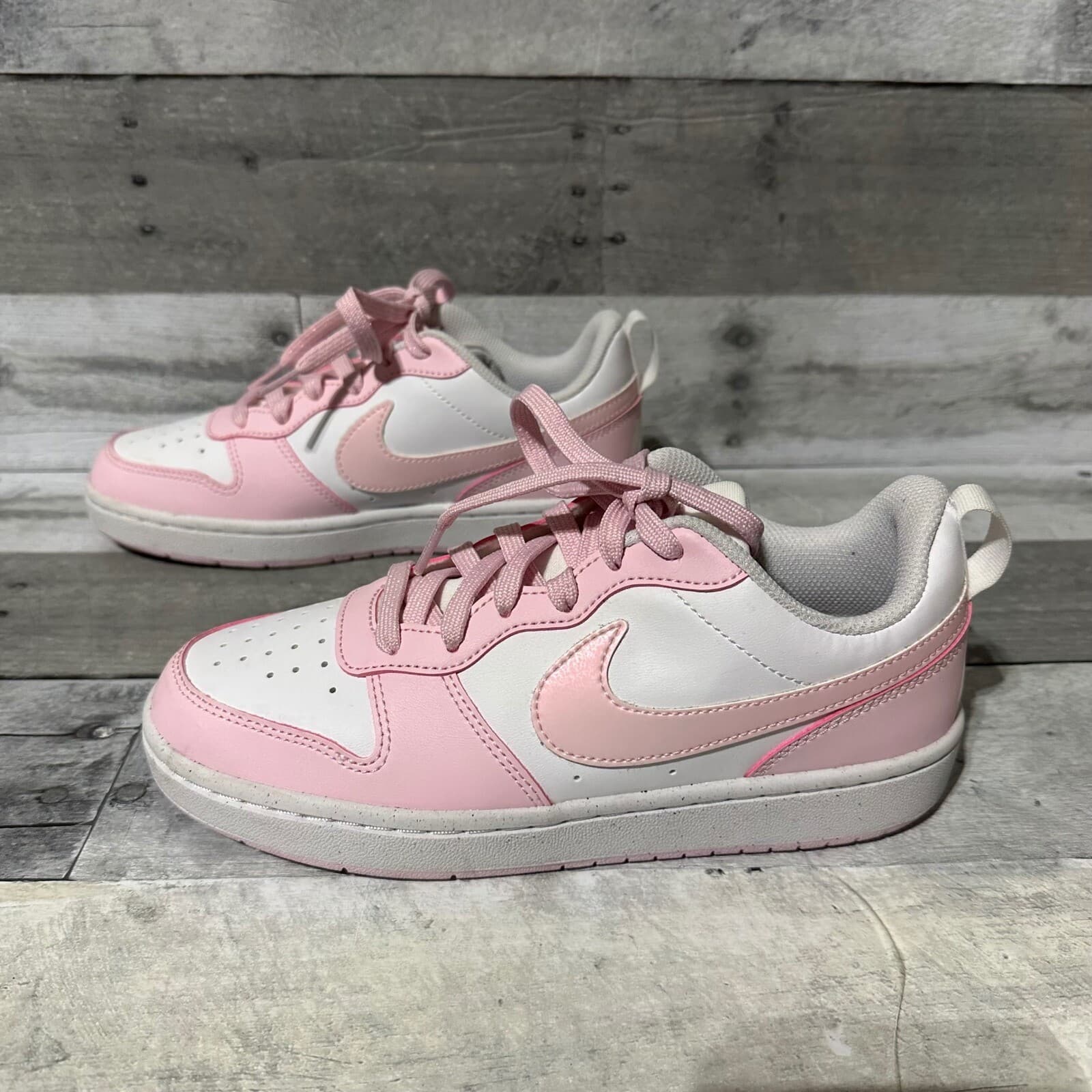 Nike Court Borough Low Recraft GS Pink Foam White DV5456-105 Size 5.5Y - Thumbnail 5