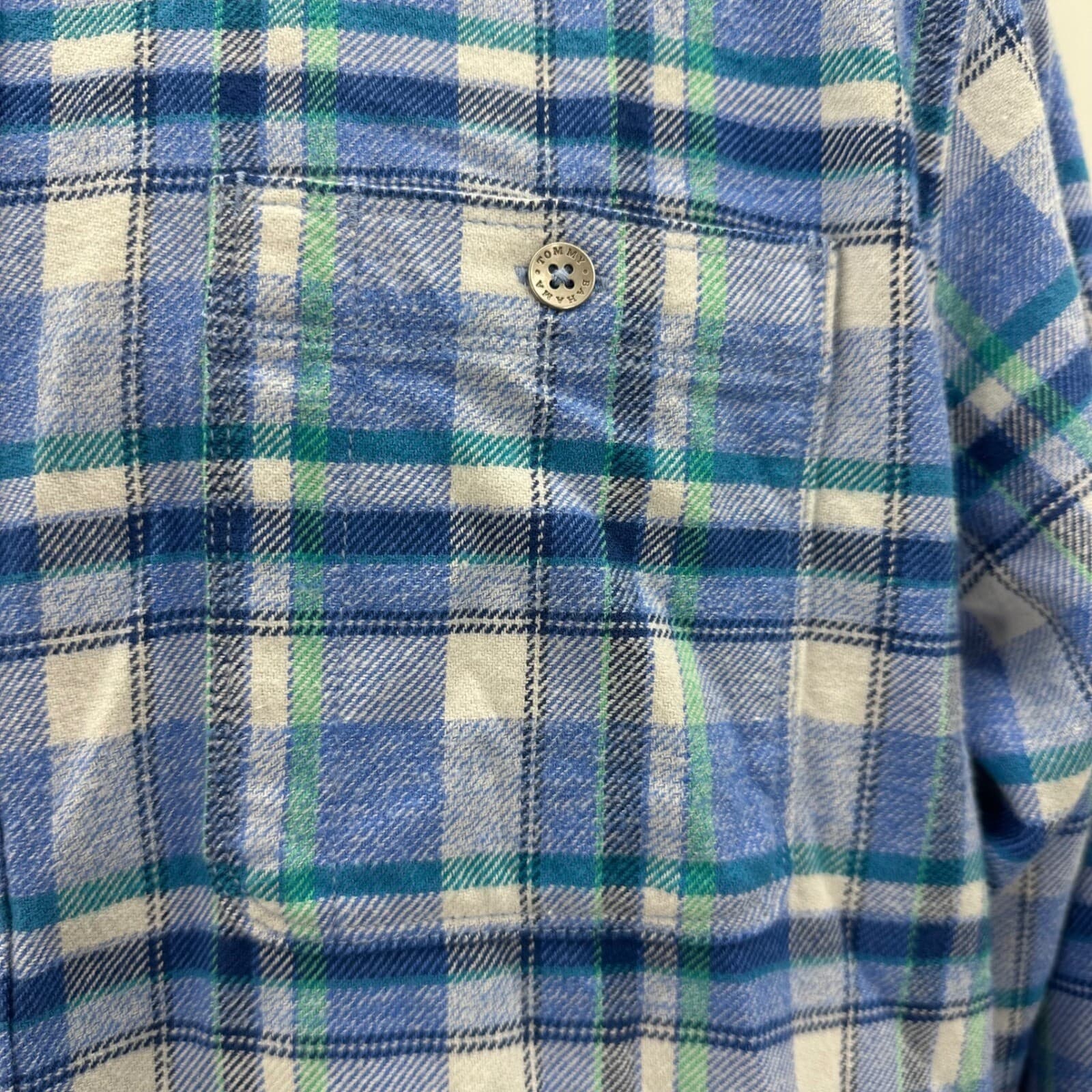 Tommy Bahama Men's Lei'd Back Flannel Shirt Jacket In Mountain Bluebell Sz M NWT - Thumbnail 3