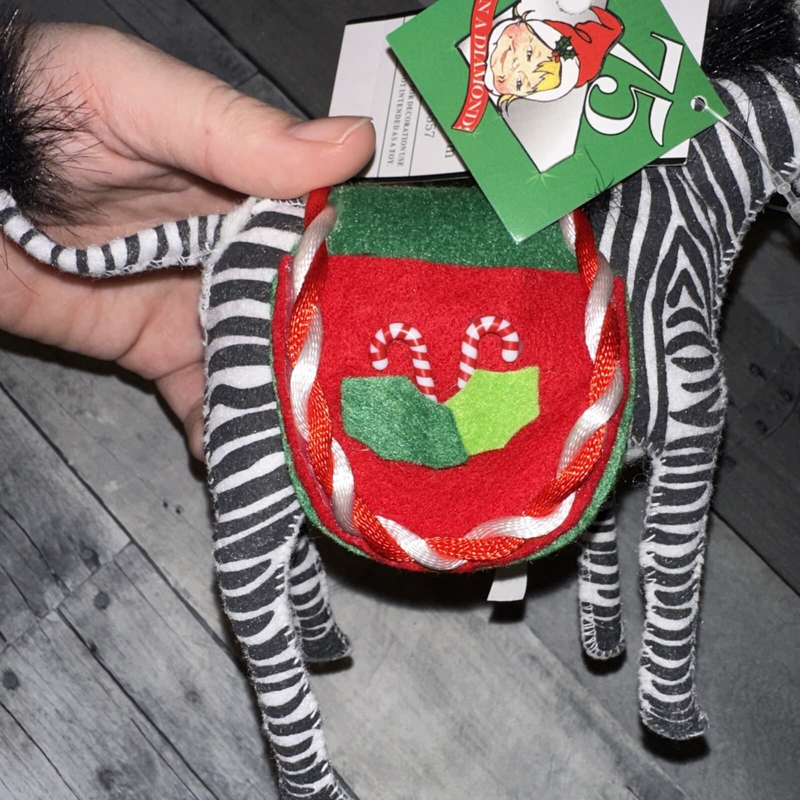 Annalee 7" Zebra Candycane Candy Cane Zoo Animal 808607 Christmas 2007 - Thumbnail 12