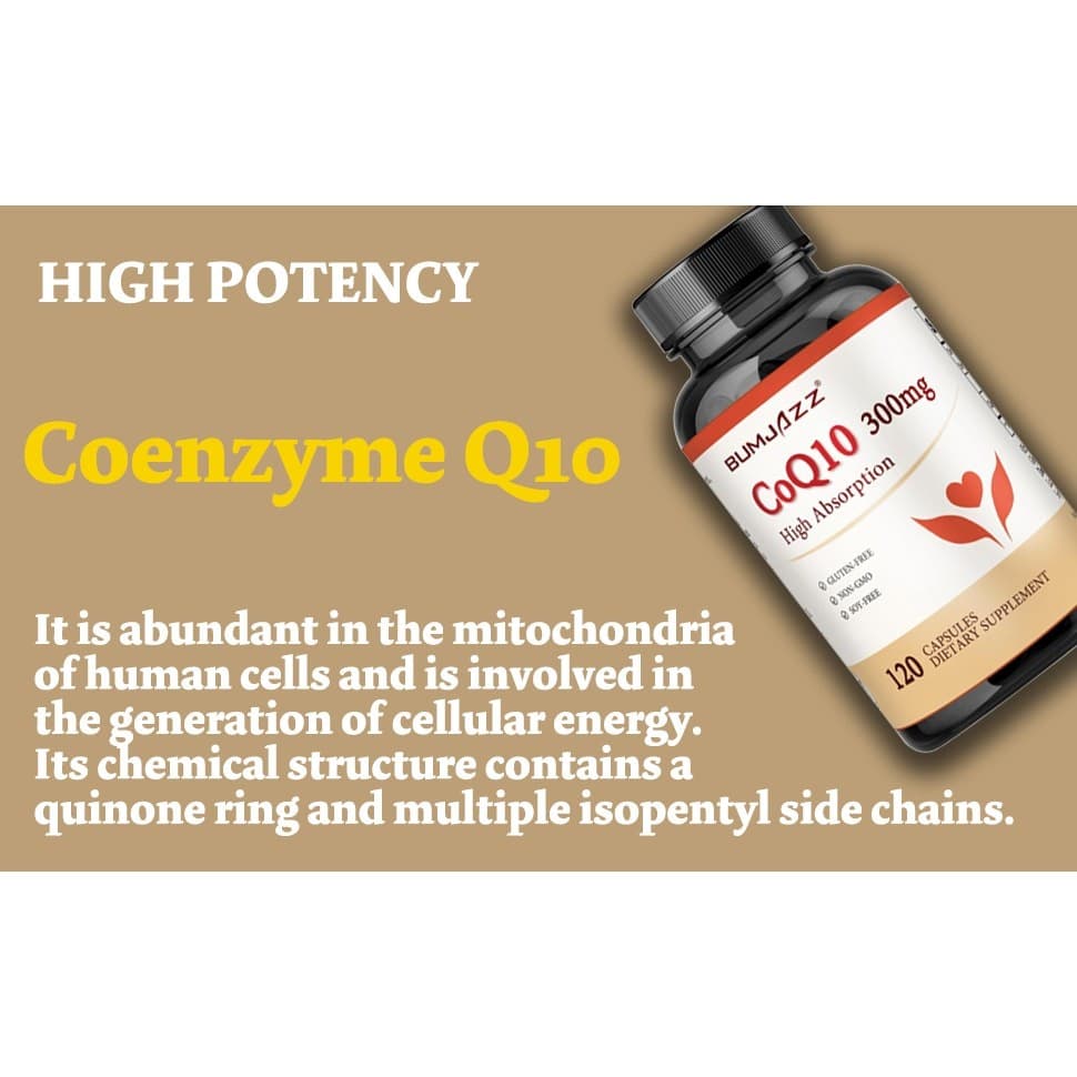 CoQ10 300mg High Absorption 120 Capsules Non-GMO Gluten-Free Dietary Supplement - Thumbnail 5