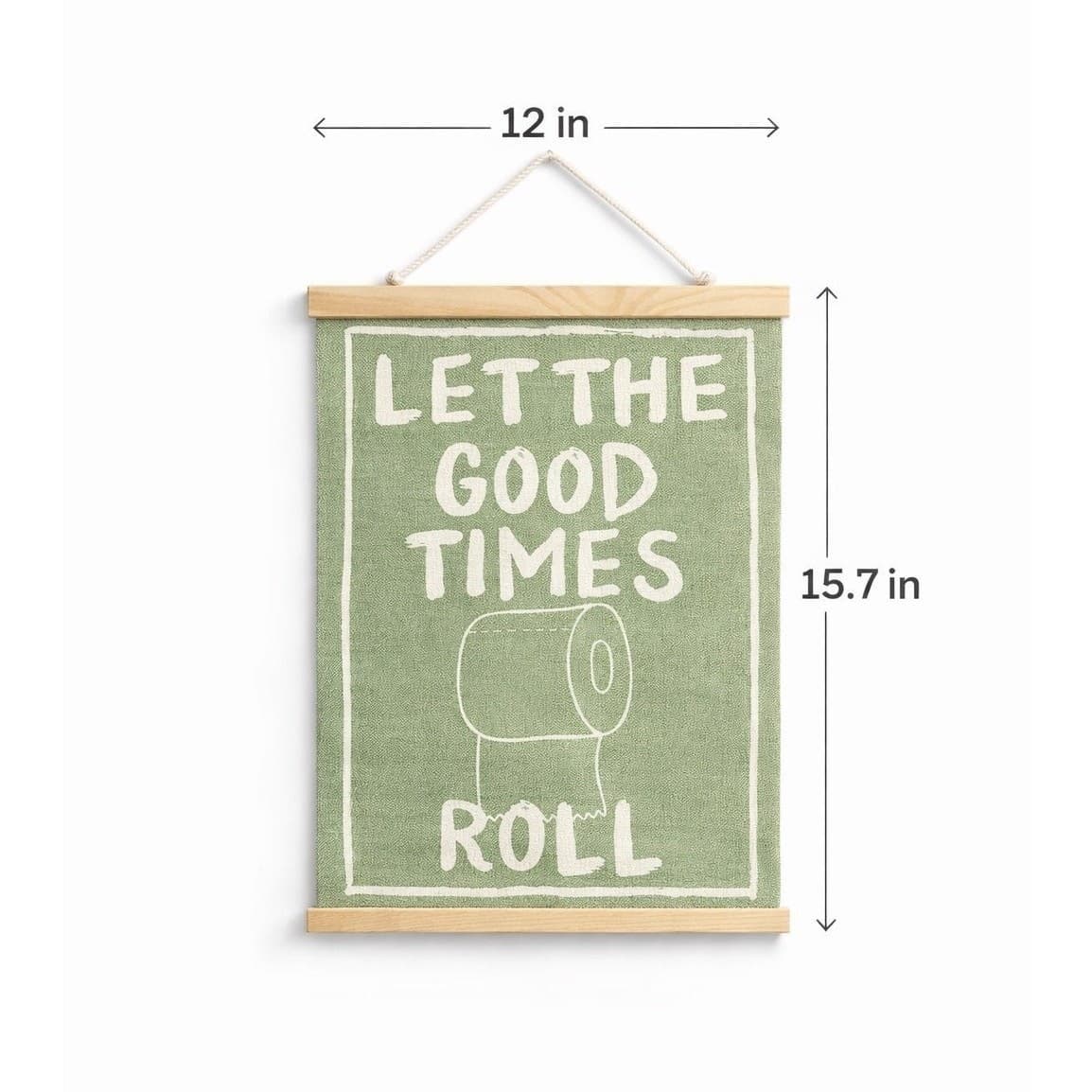 Bathroom Wall Decor Sign Let The Good Times Roll Rustic Hanging Farmhouse - Thumbnail 2