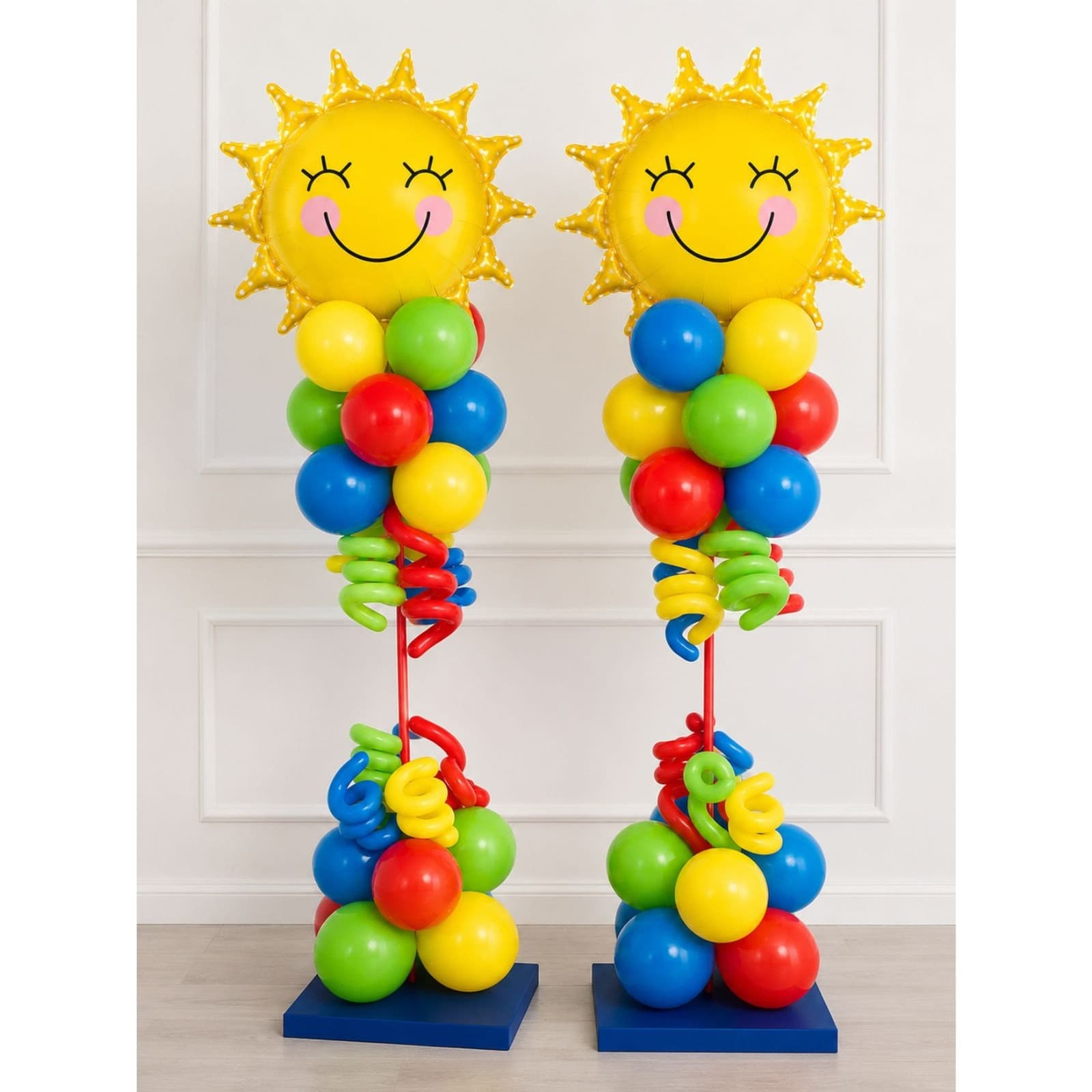 5 Pack 26in Smiling Sun Yellow Balloms Sunshine Birthday Party Decor - Thumbnail 4