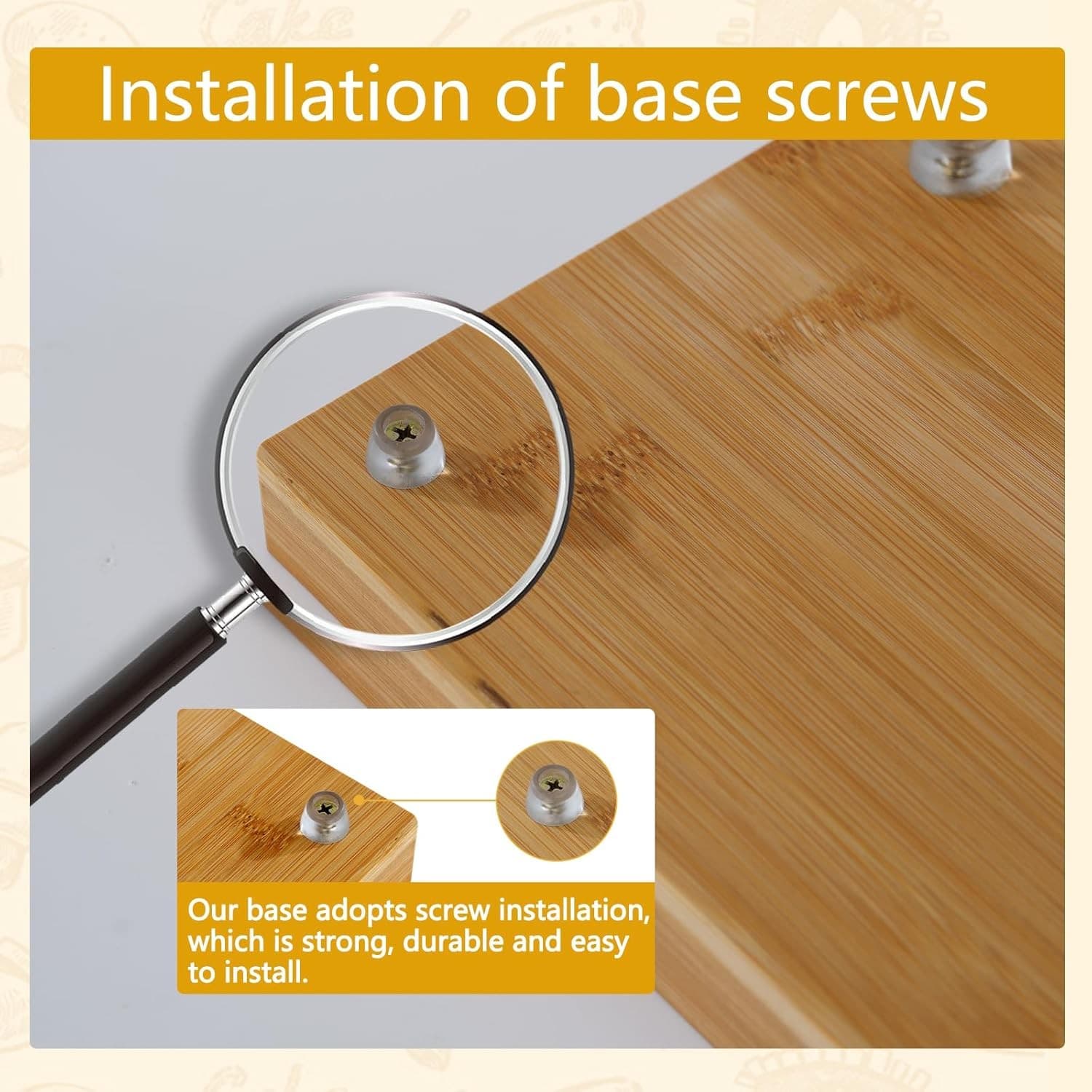 Bamboo & Marble Cheese Slicer w/ 4 Wires | Heavy Duty Butter Cutter Board Stand - Thumbnail 6