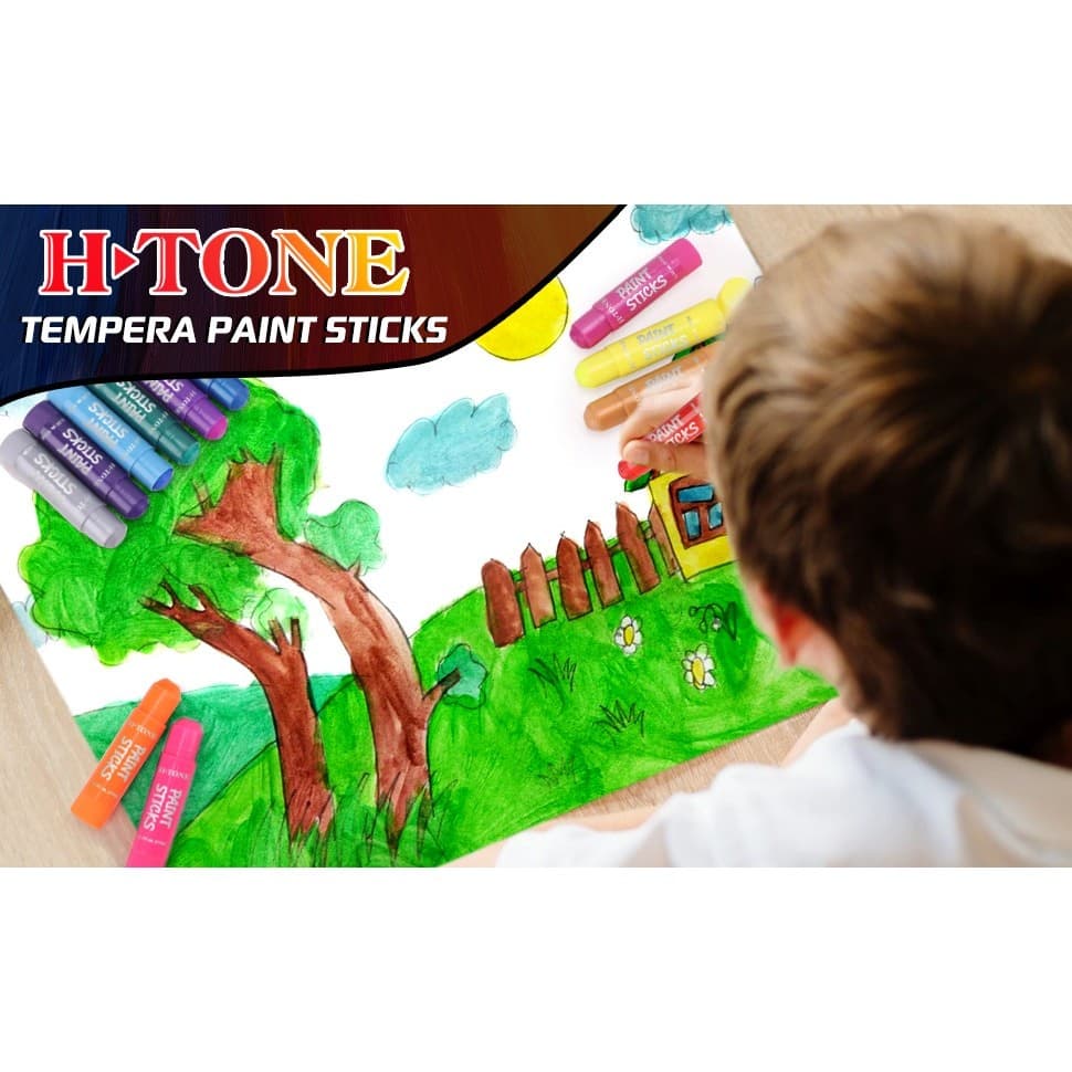 H-TONE 24 Colors Tempera Paint Sticks Washable Twistable Crayons Art New - Thumbnail 10